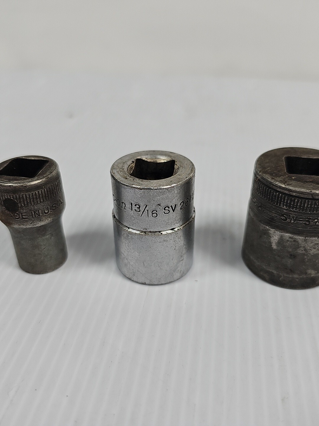 LOT OF 3 Vintage Snap On SW160 1/2” Socket 1/2” 13/16″ sw-320 1/2