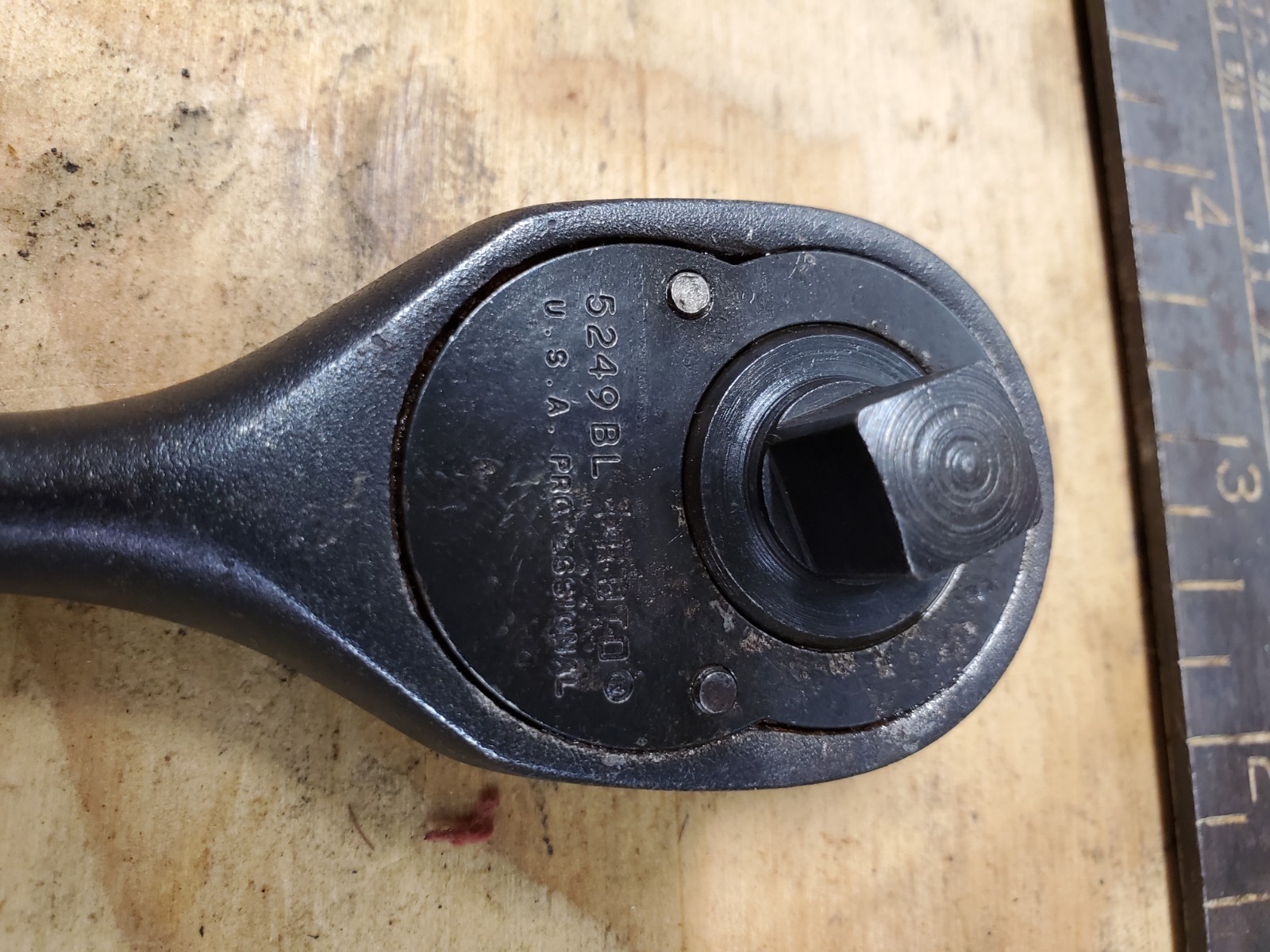 PROTO Pear Head Ratchet 5249BL 3/8″ Drive 7″ Black Oxide Tools USA Professional