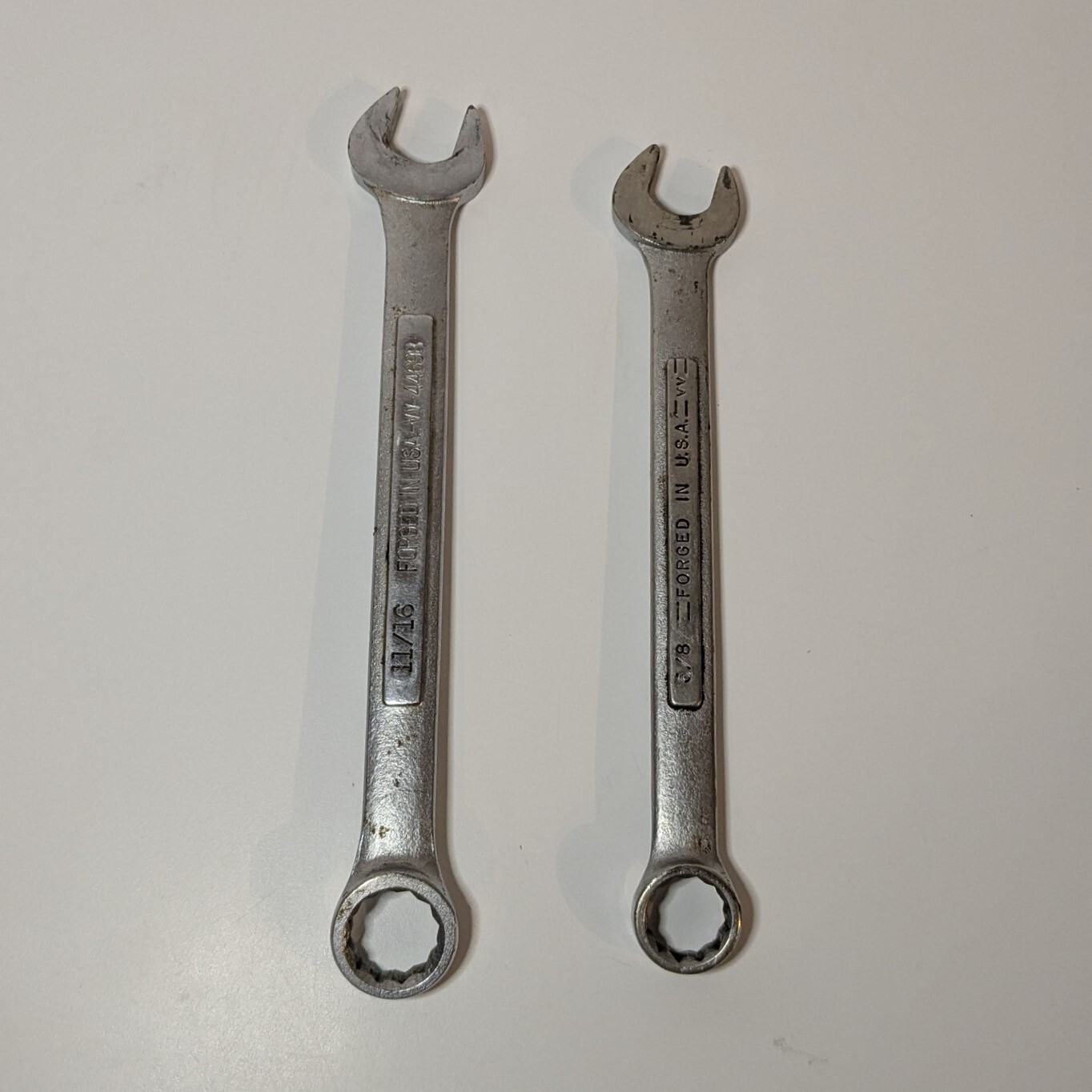 Lot of 7 Vintage Craftsman U.S.A. Wrenches, Various Size Hand Tools, Forged