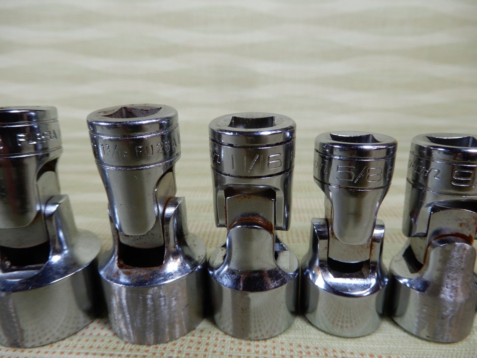 Snap-On Swivel End Socket Set 3/8 Drive 10 Pieces Great Condition VX