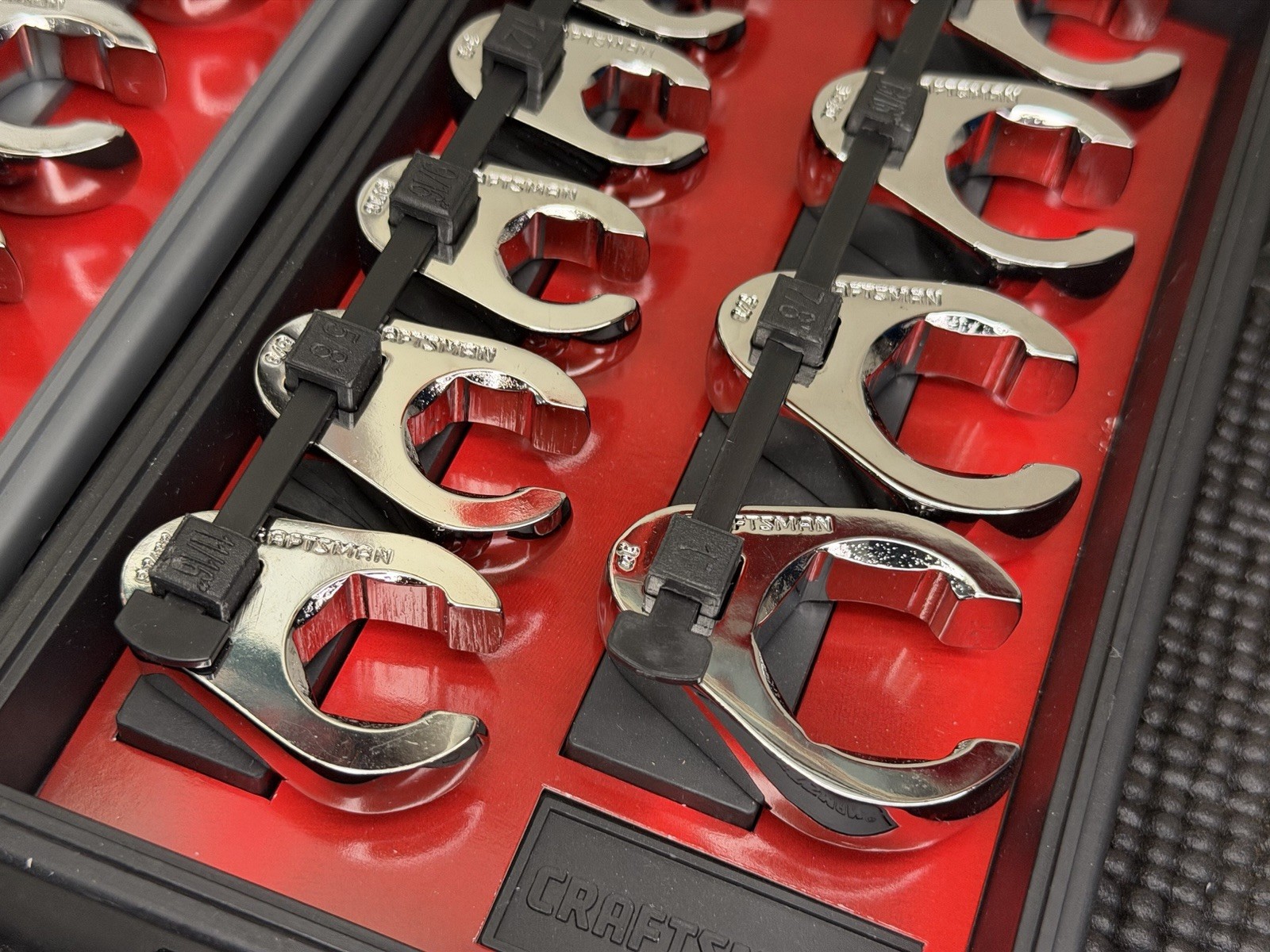 NOS Craftsman 20PC ⅜» Drive Metric/SAE Flare Nut Crowfoot Wrench Set – 42048