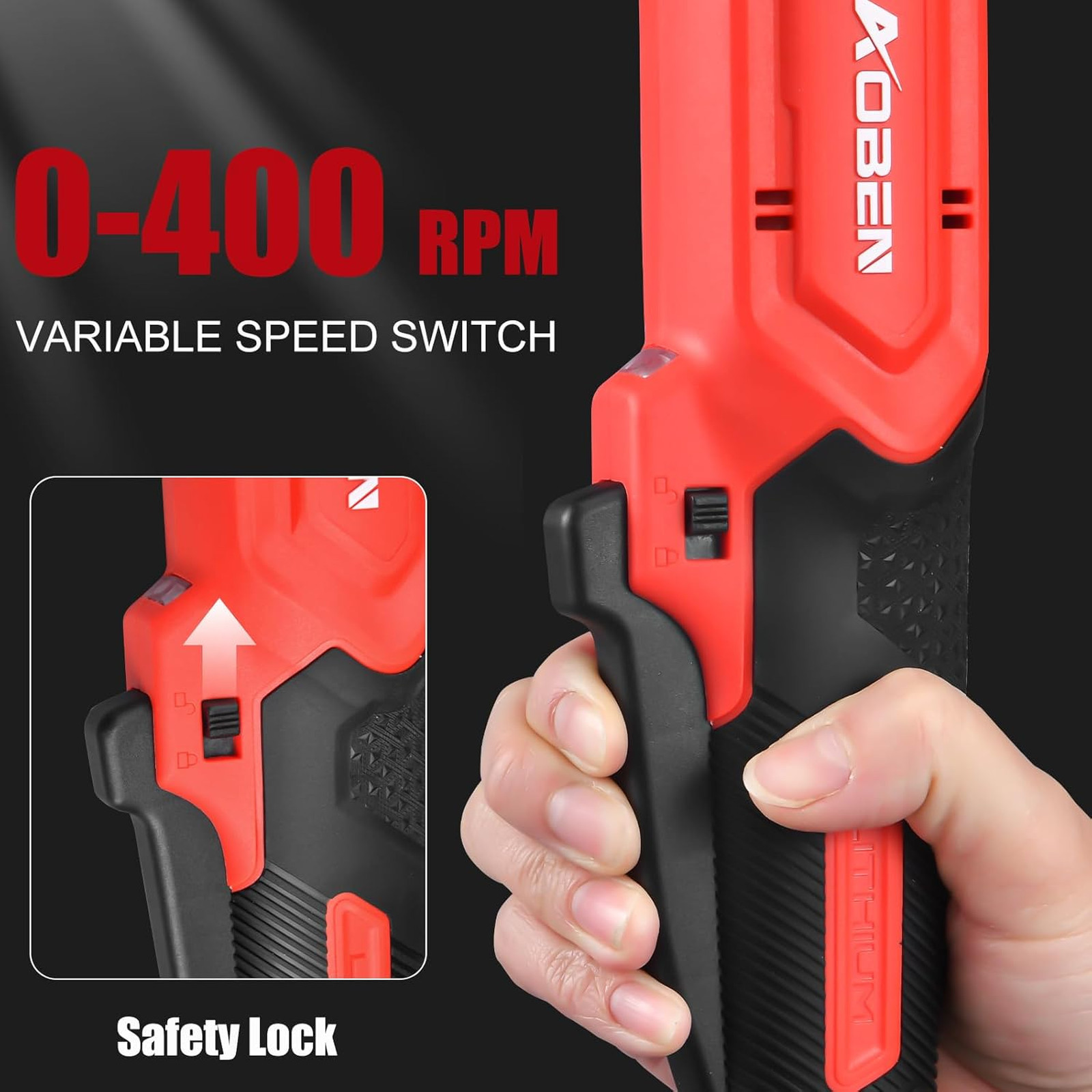 20V 3/8″ Cordless Ratchet Wrench Kit, 60 Ft-lbs Brushless Electric Power Ratchet