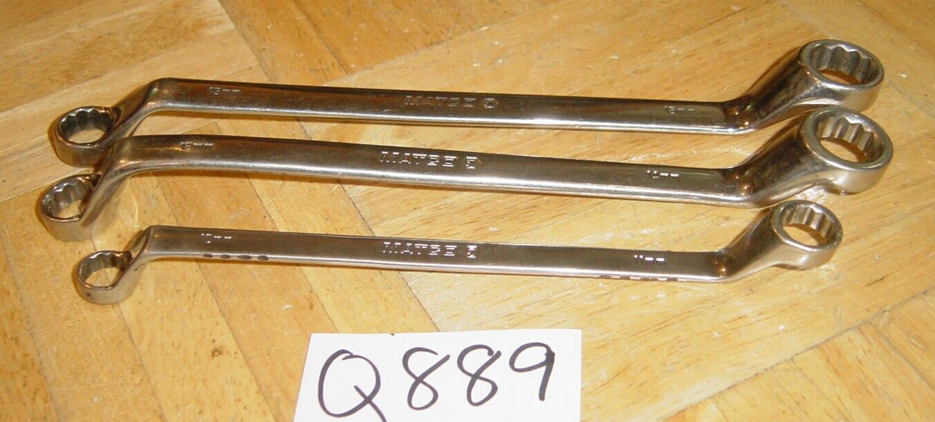 MATCO TOOLS 3 PIECE METRIC DEEP OFF-SET BOX-END WRENCHES 10-11, 12-14, 13-15