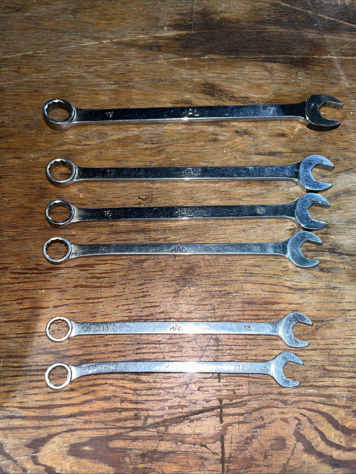Mac Tools MCL 6pc 12pt Metric Wrench Set 12mm 13mm 15mm 16mm 17mm 19mm Read