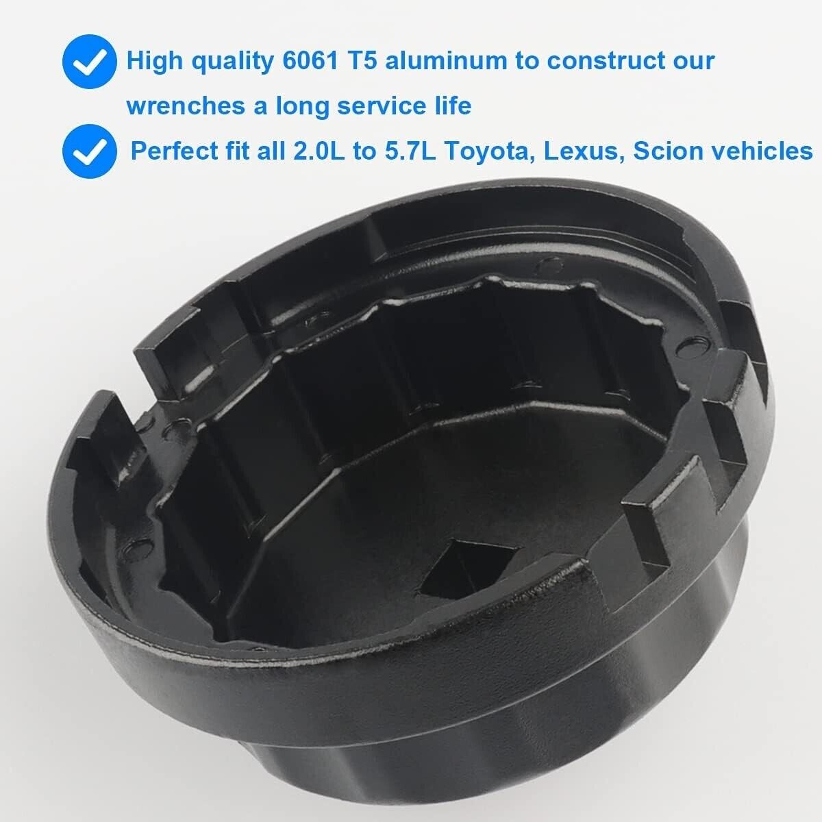 64MM 14 Flutes Oil Filter Cap Wrench Remover Tool for Toyota & Lexus 2.5L-5.7L