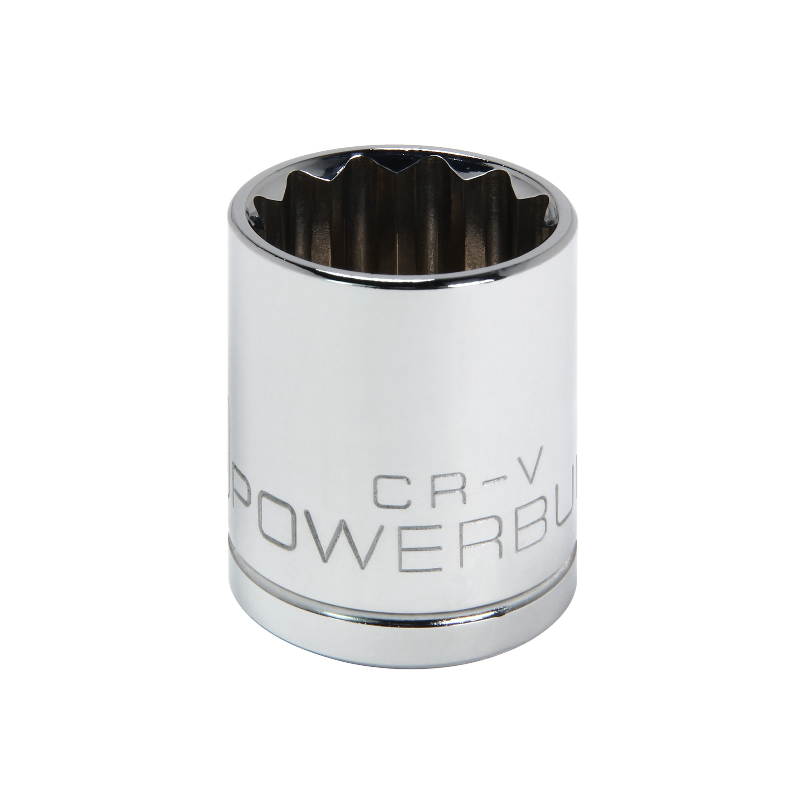Powerbuilt 1/2 Inch Drive x 25 MM 12 Point Shallow Socket – 642033