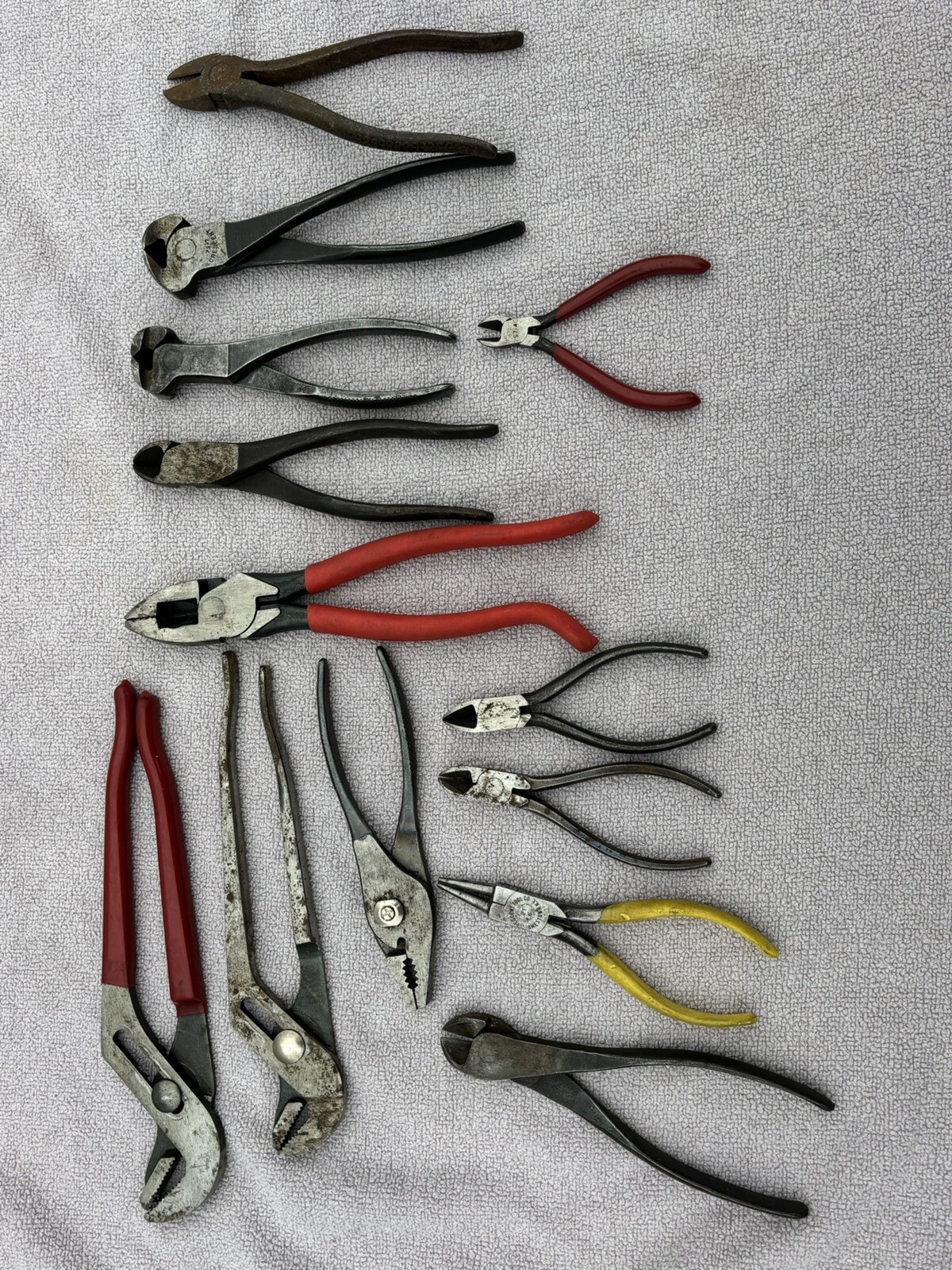 Snap On Pliers Pexto Crescent Utica Klein Blue Point Channellock Tool Lot Of 13