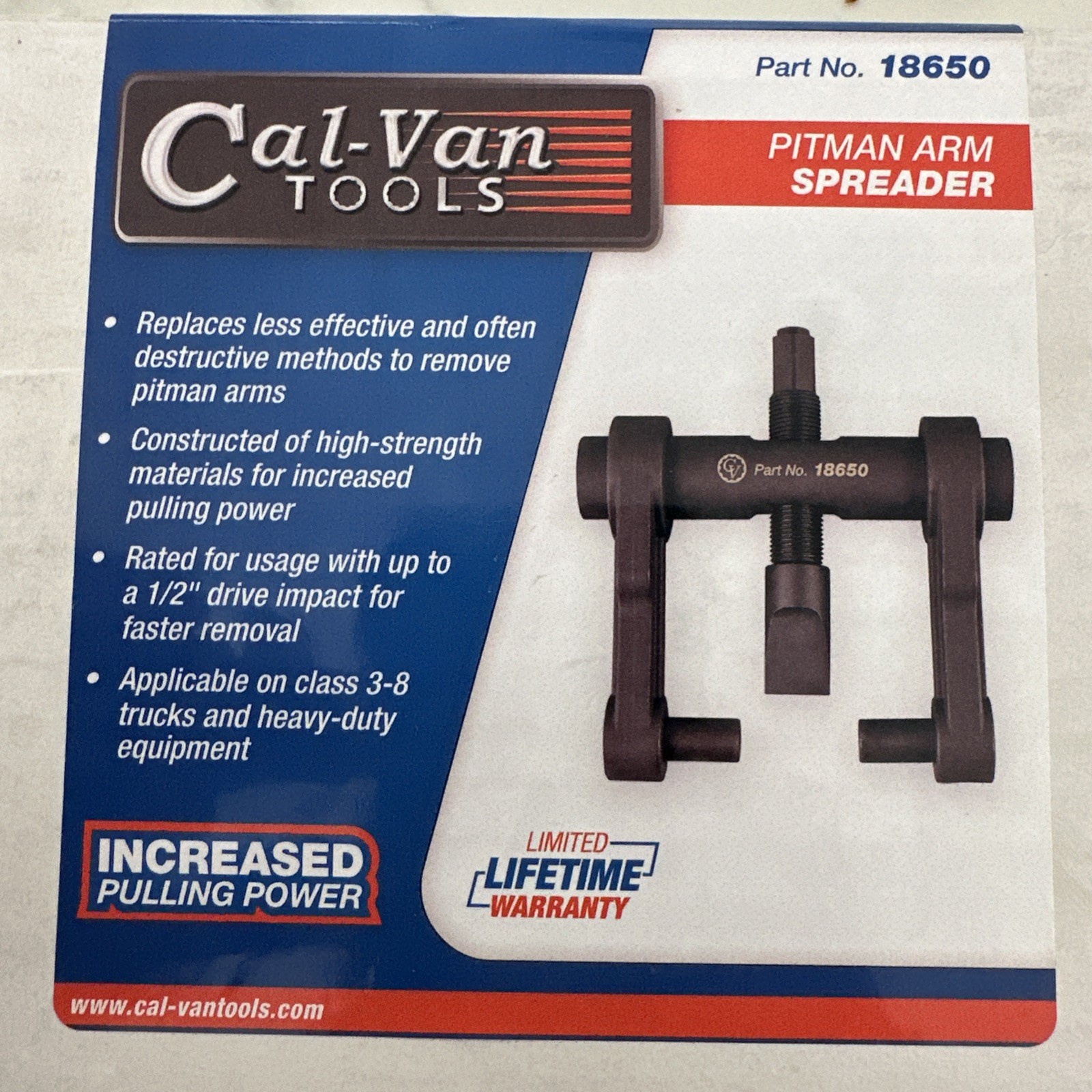 Cal Van Tools 18650 Pitman Arm Spreader Angle Heavy Duty Automotive Tool – New
