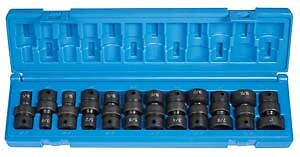Grey Pneumatic 1212U 3/8″ Drive 6 Point 12 Piece Standard Length Frac. Univ Set