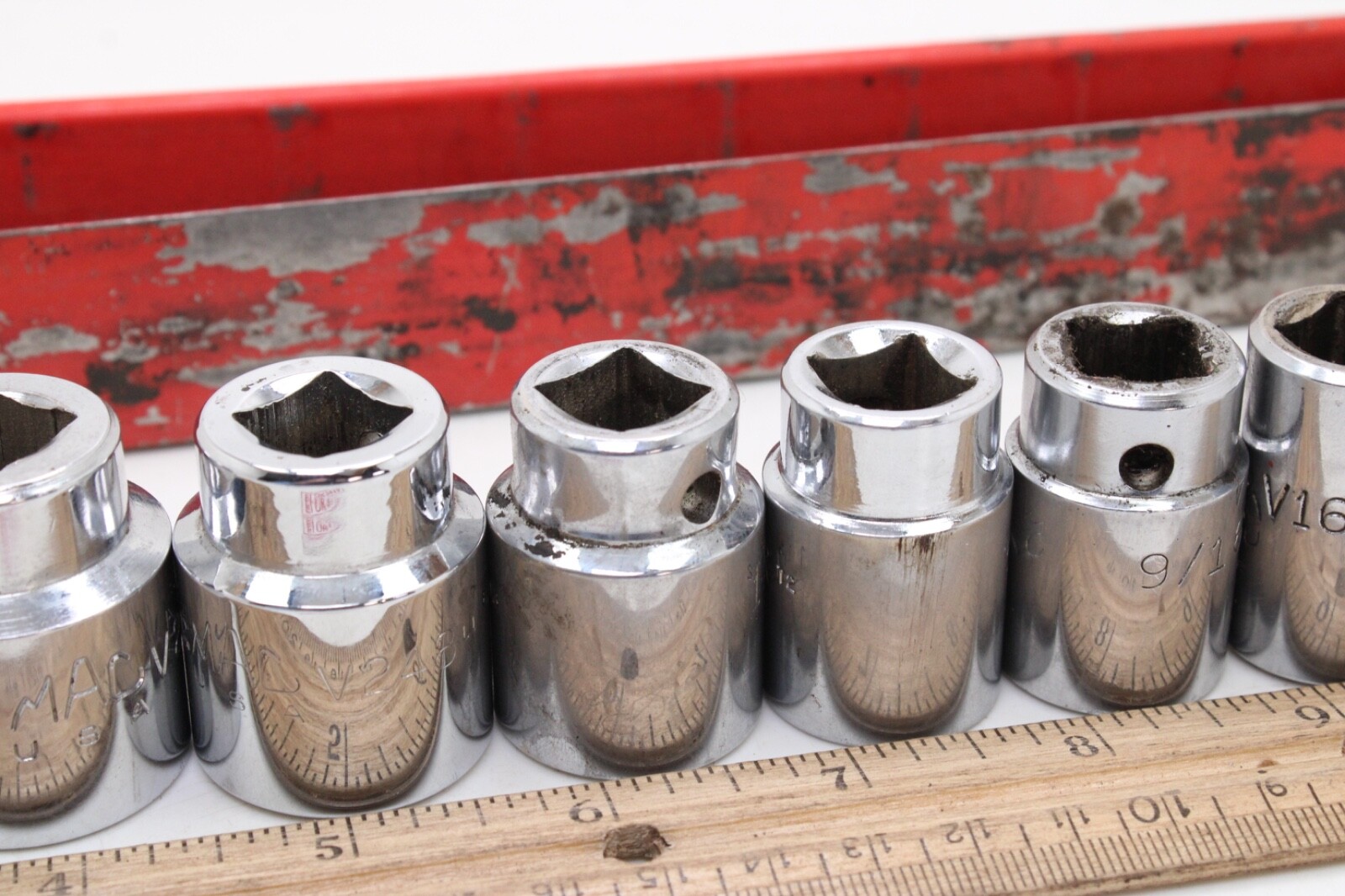 Mac Tools V128-V328 3/8″ – 7/8″ 1″ 1/2 Drive 8 Point SAE Chrome Socket Set