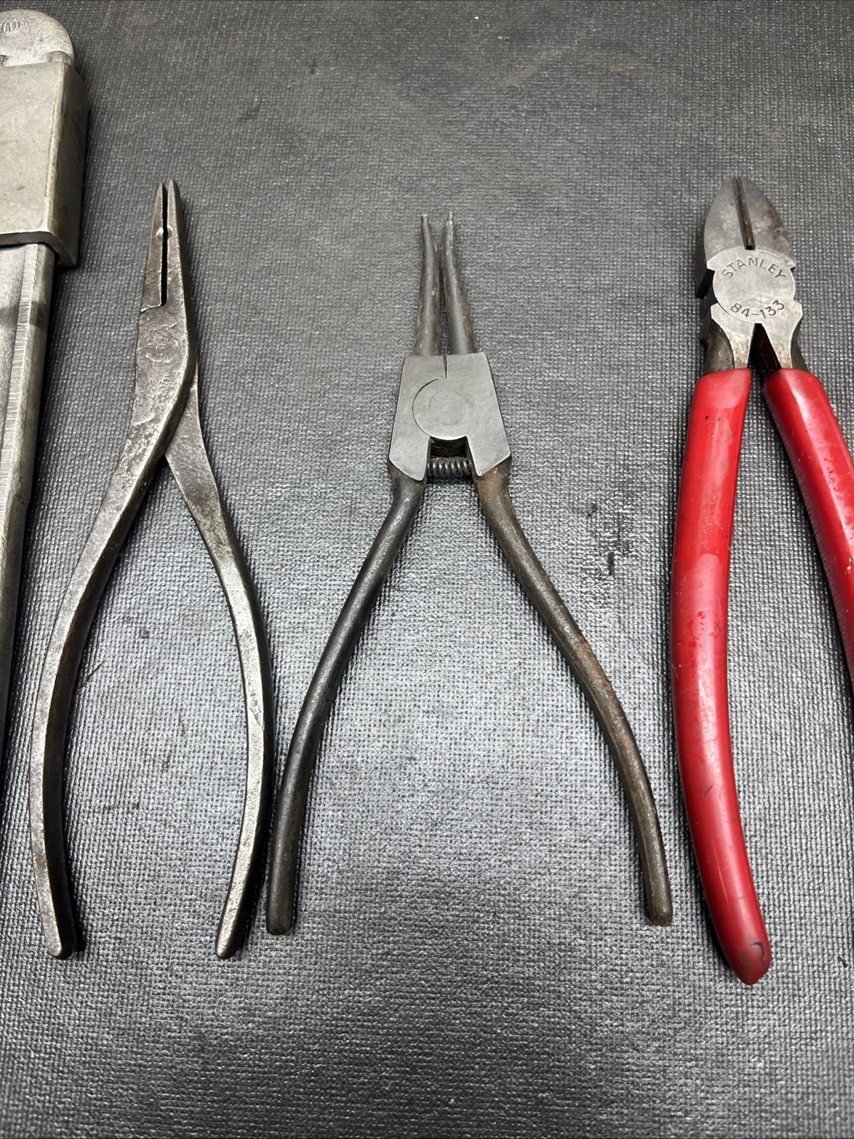 Vintage Mixed Pliers 7 Pcs Set Diamalloy, Stanley, Kraeuter, Proto Moore Tool
