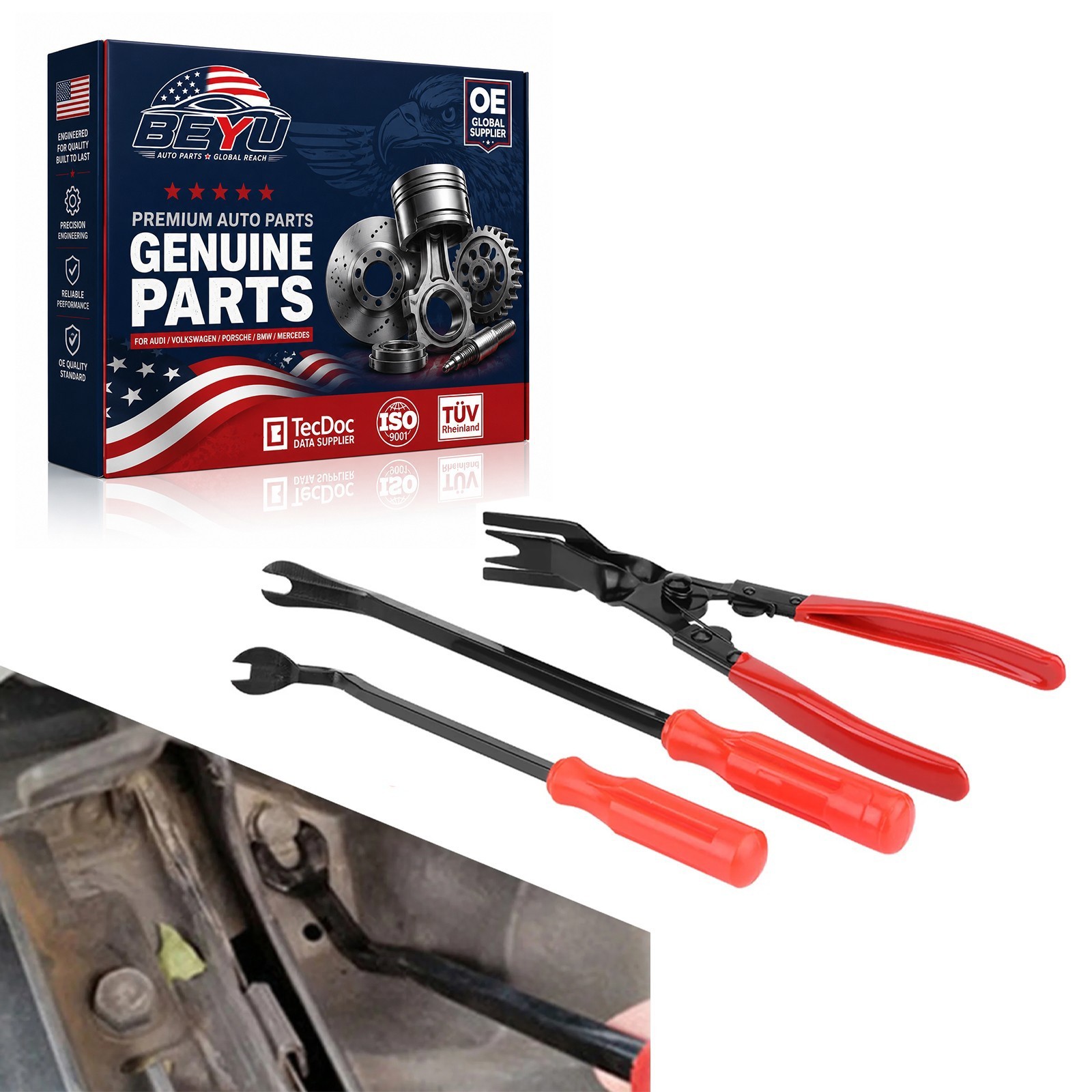 3X Combo Repair Tool Kit – Door Panel Trim Clip Removal Plier & Fastener Remover
