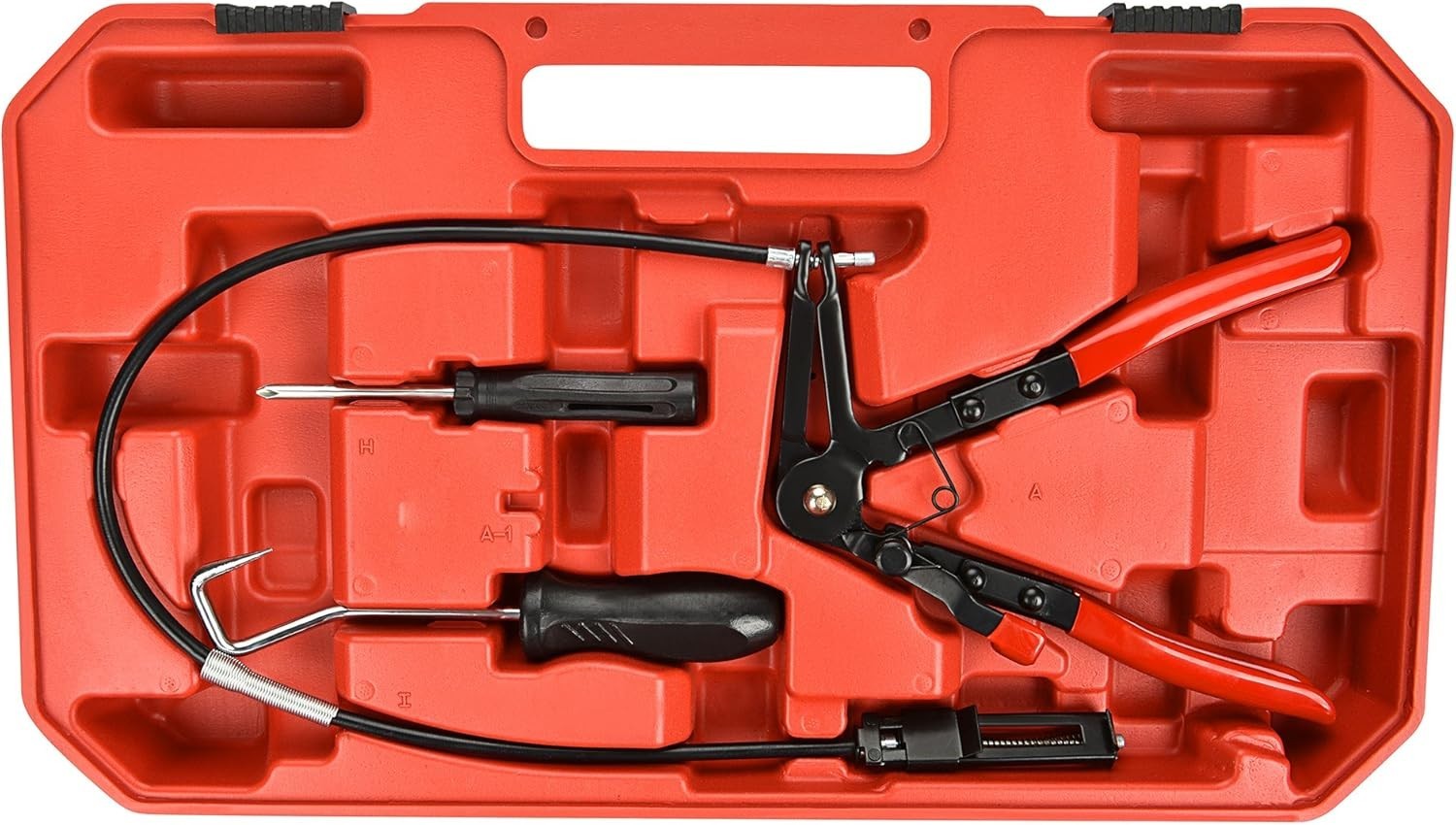 Automotive Hose Clamp Pliers Kit with Clic-R Type Swivel Jaw