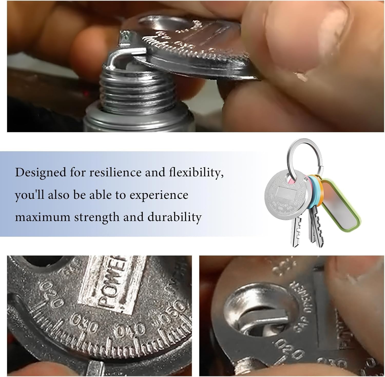 Spark Plug Measuring Tool, Zinc Alloy Wire Gap 1 PCS