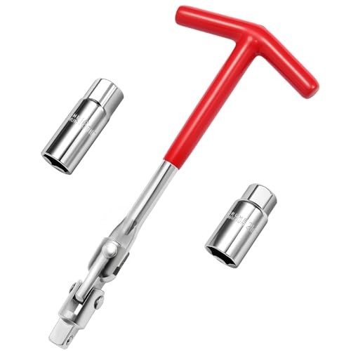 3Pcs Spark Plug Socket Wrench Set T-Handle 5/8 & 13/16 Tool