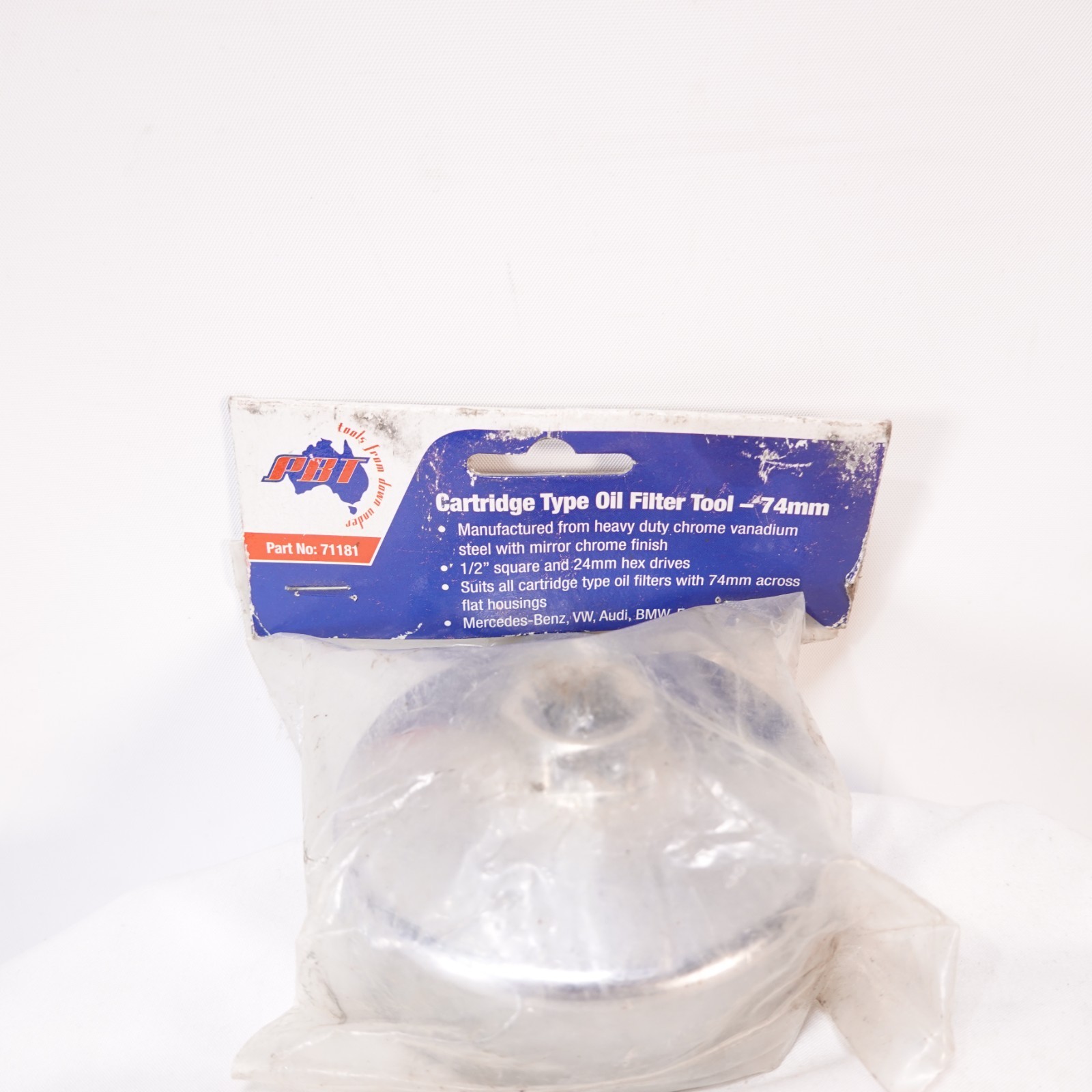 PBT Cartridge Type Oil Filter Tool 74mm VW,Audi,BMW,Ford,Mercedes