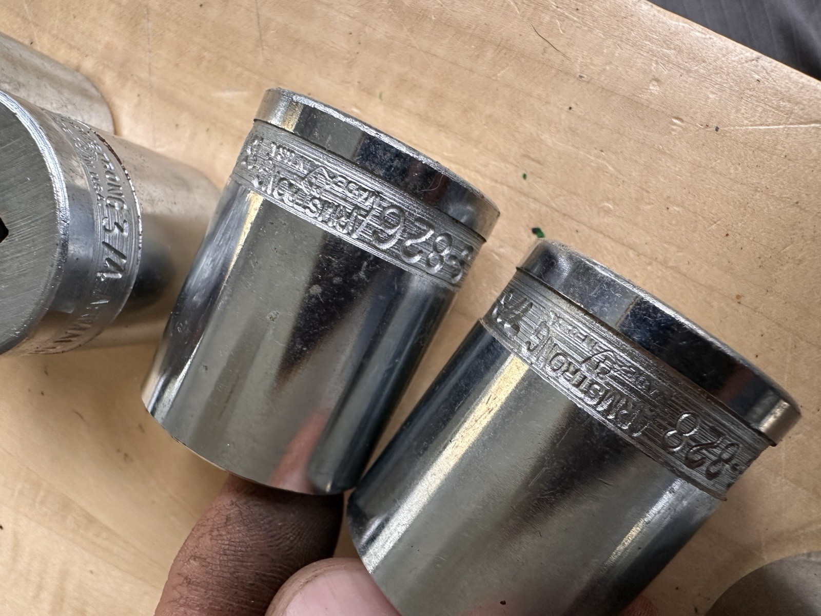 Armstrong Socket Lot 1/2 Inch Drive Double Square 8 Point SAE