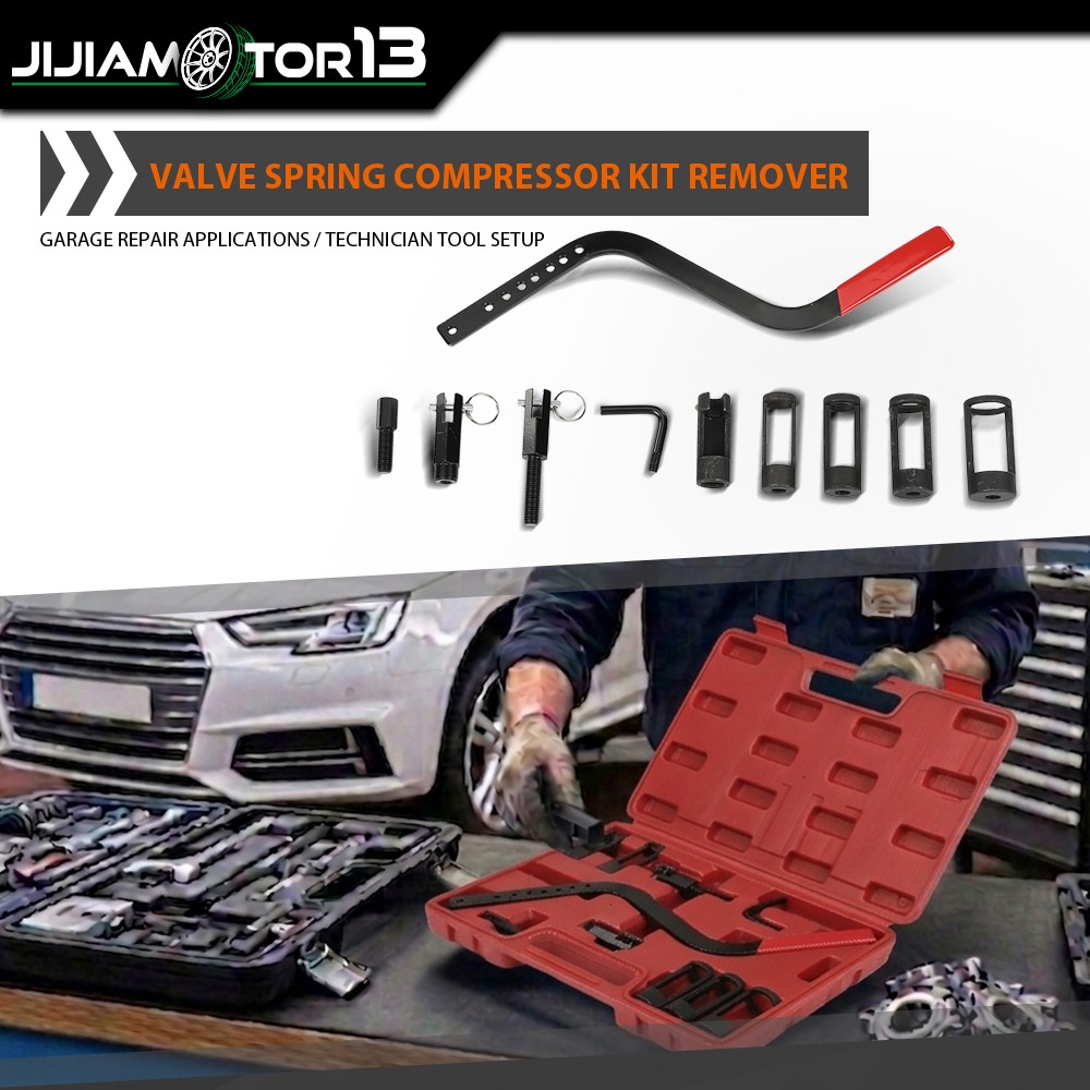 Valve Spring Compressor Kit Remover & Installer Disassembling Tool Carbon Steel