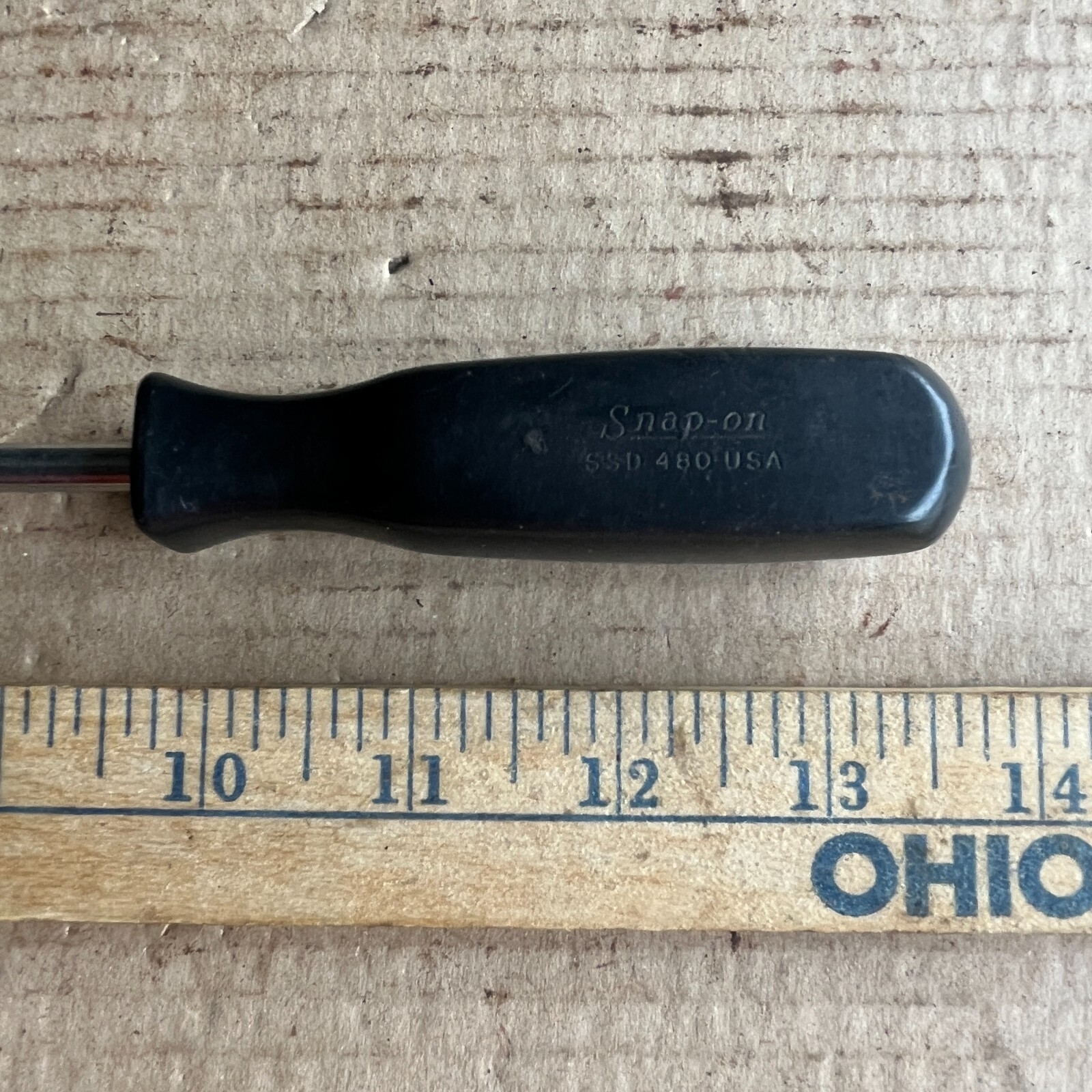 SNAP-ON SDD480 Flathead SCREWDRIVER Slotted Regular Long Black Handle, 13.5″ – a