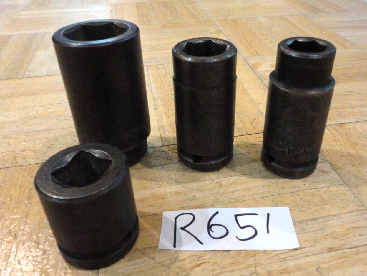 MAC TOOLS 4 PIECE 3/4 DRIVE SAE. DEEP IMPACT & SHORT BUD WHEEL SOCKETS