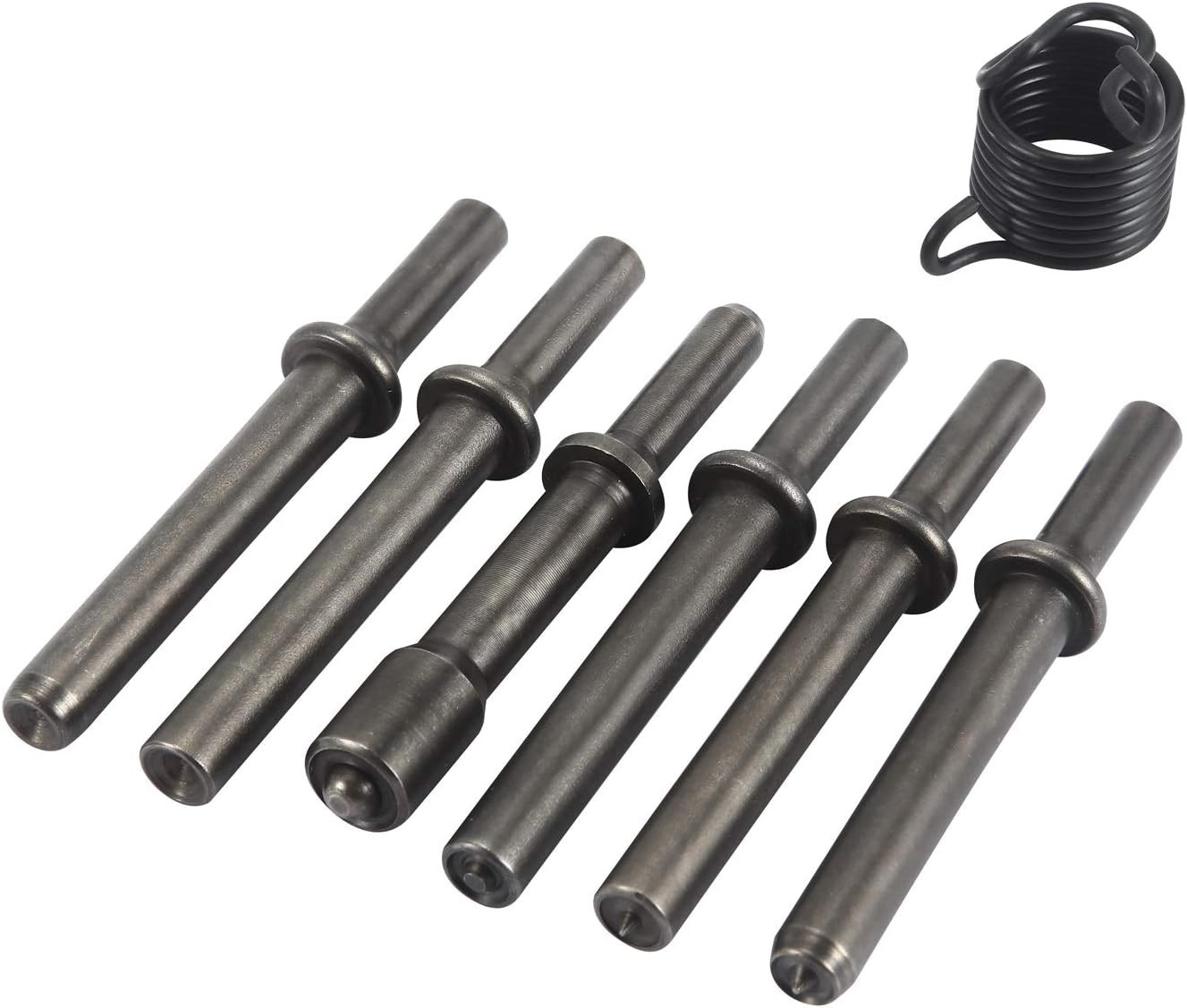 7 Pcs Great Heavy Duty Smoothing Pneumatic Air Rivet Hammer Tools Kit Black