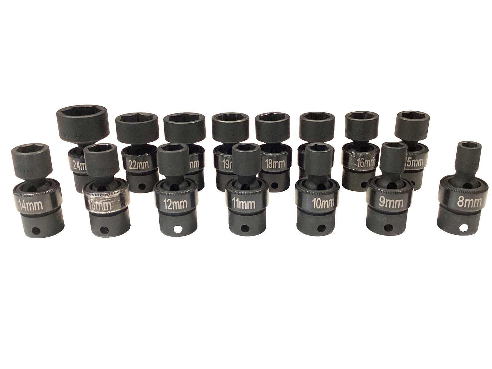 Cornwell 15 Piece 3/8″Dr Metric Swivel Impact Socket Set Snap Latch Case CBPIU2M