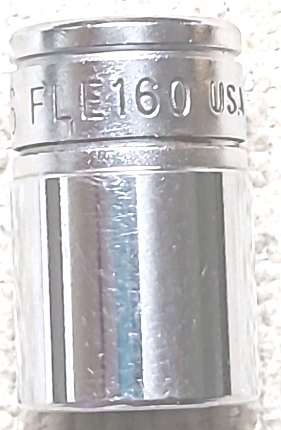 Snap On Tools FLE160 3/8” Drive Torx E16 Shallow Chrome Socket USA MADE TOOL.
