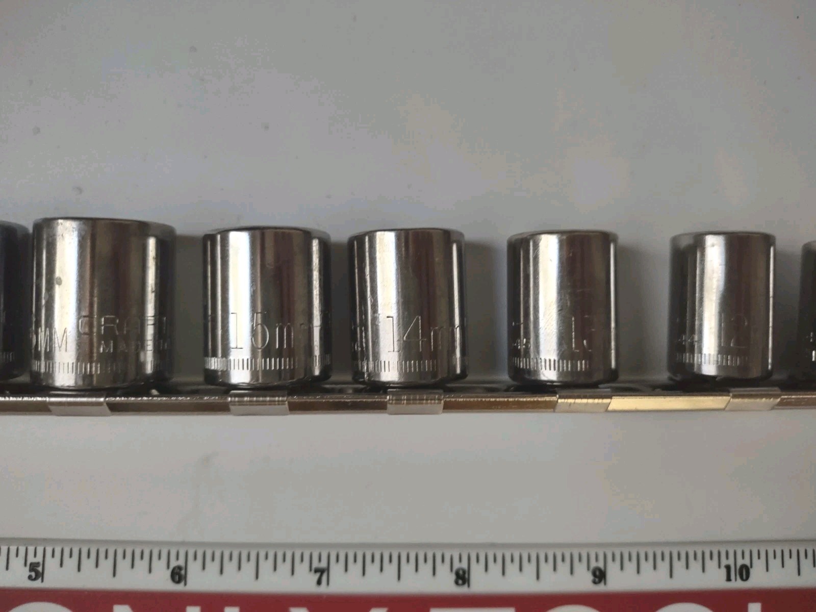 Craftsman USA 14 piece metric sockets 3/8” drive 6 point 7mm-21mm