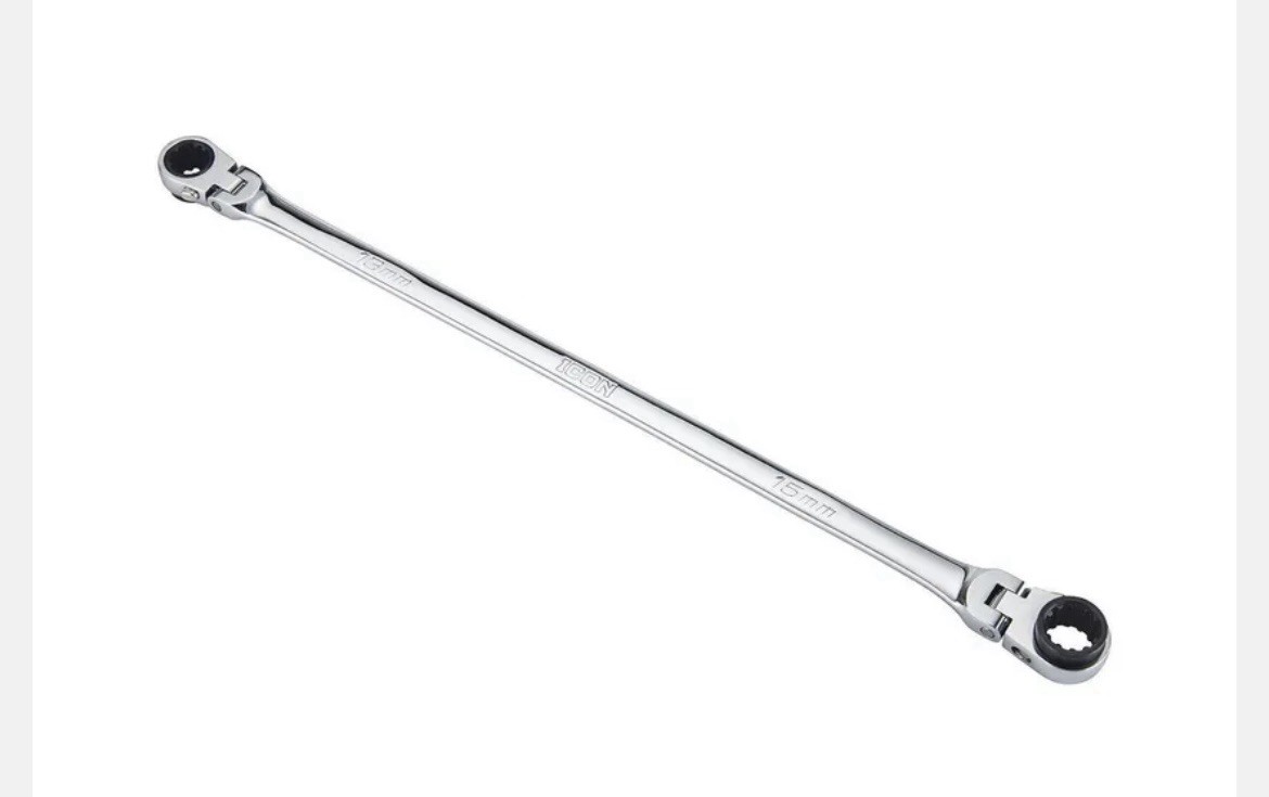 ICON WRDBFM Long Double Box Flex Head Ratcheting Wrench /5 Szs/2nd+ ships $2 ea