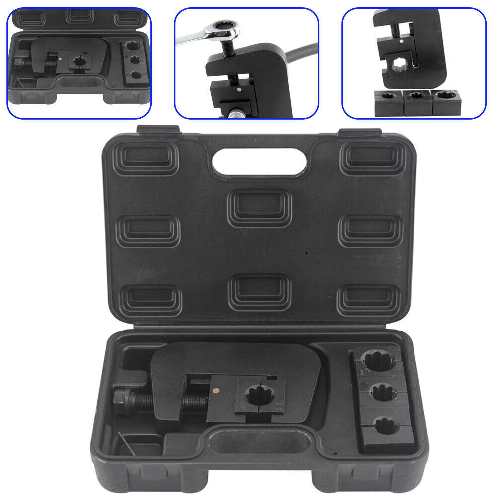 A/C Hose Crimper Air Conditioning Repair Kit Crimping Tools #6 #8 #10 #12 Molds