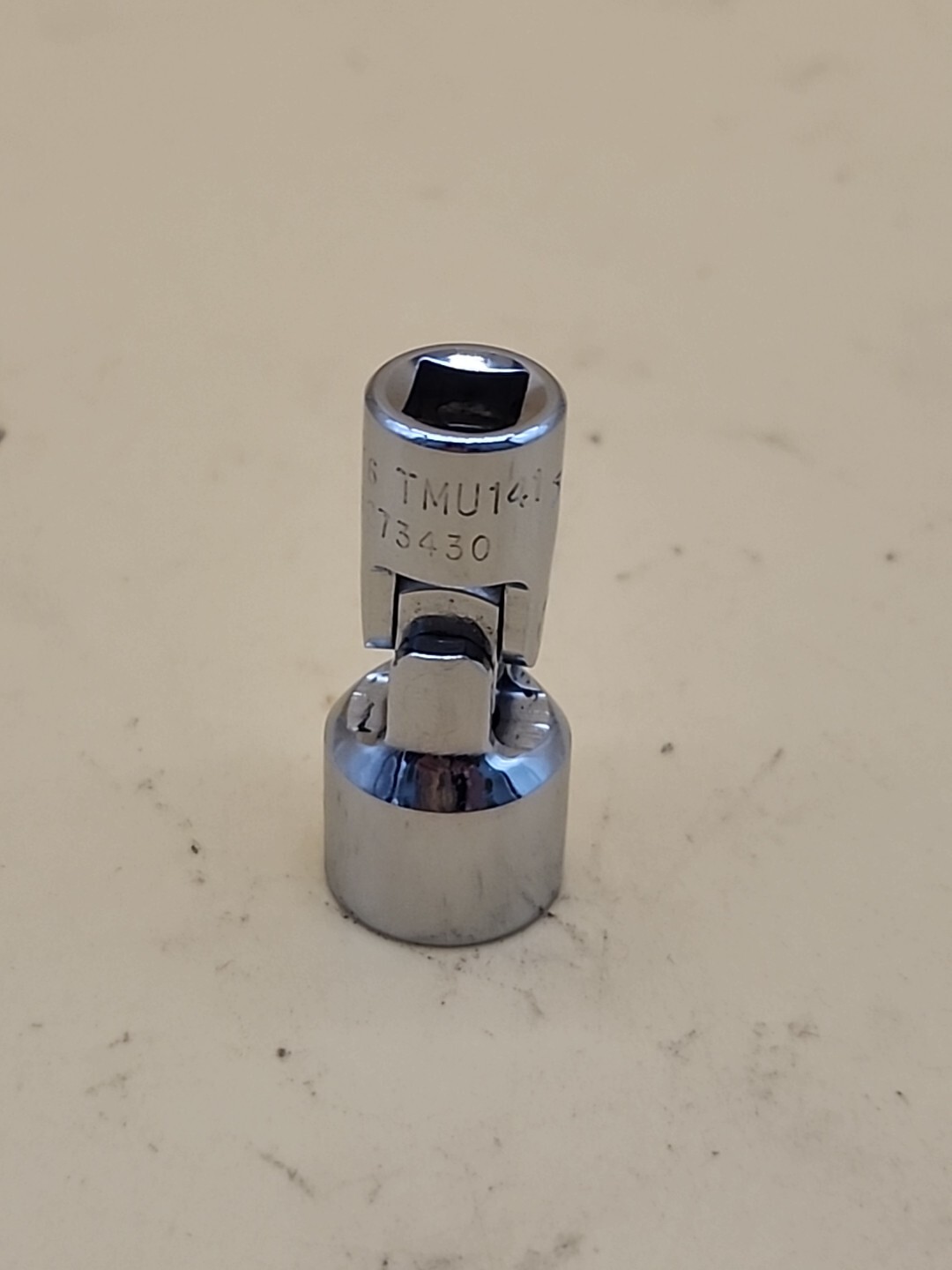 Snap-on Tools 1/4″ Drive 7/16″ SAE Chrome 12 POINT Swivel Socket TMU141 USA