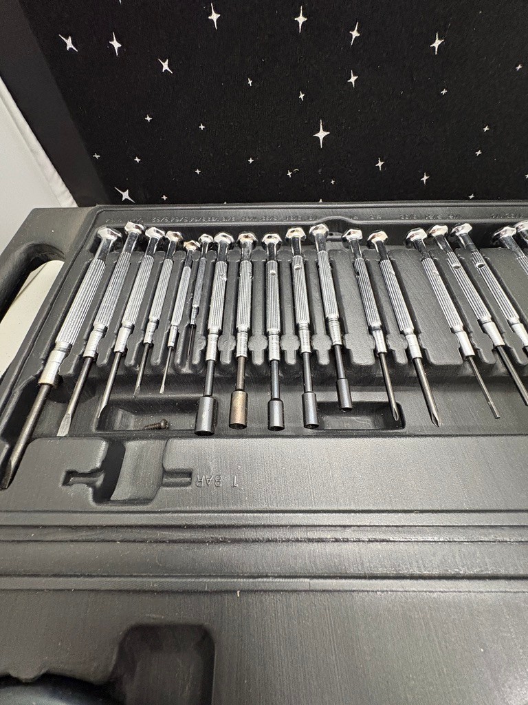 Vintage 25 Piece Alltrade Tool Set Pliers & Precision Screwdrivers W/Black Case