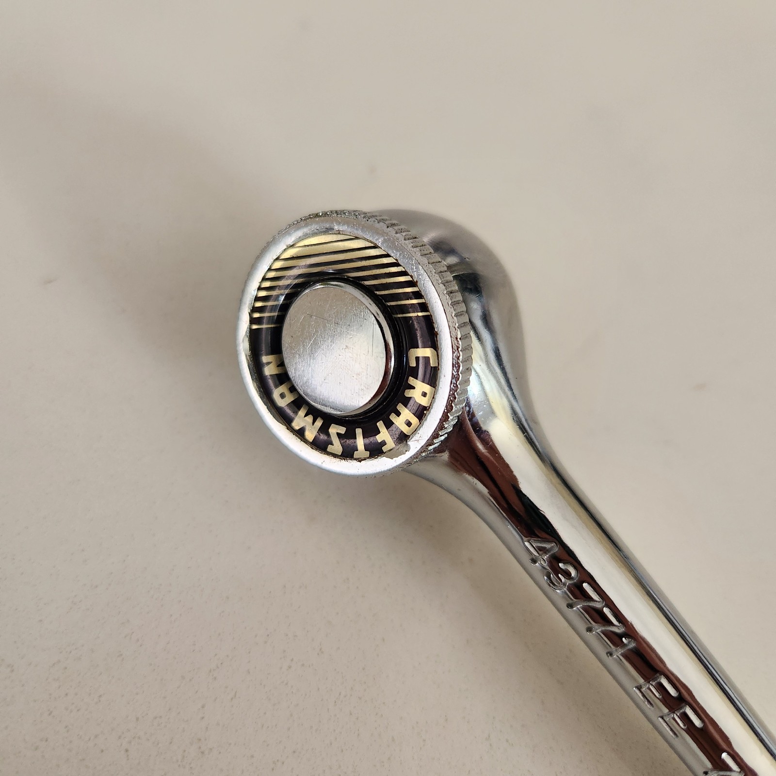 Vintage Craftsman 43771 EE 7 1/4″ Inch Drive Chrome Ratchet Thumb Wheel NICE!