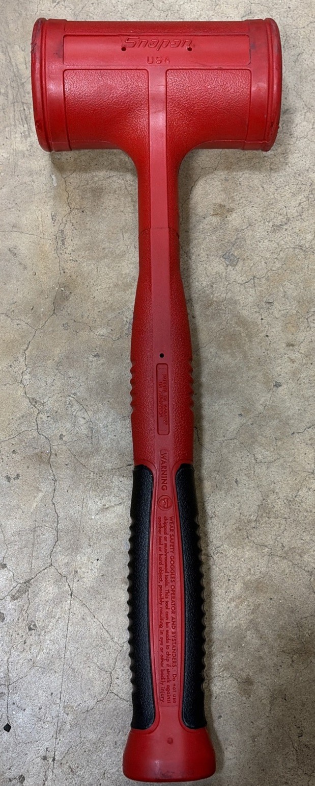 Snap-On Tools 56 oz Soft Grip Dead Blow Hammer Red HBFE56 EUC