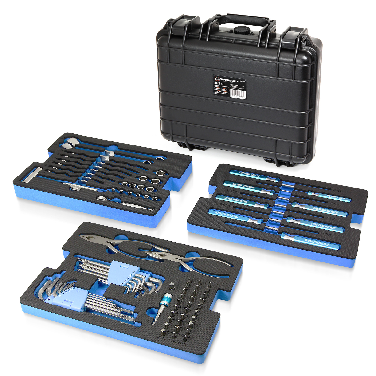 Powerbuilt 83 Piece Stainless Steel Marine Tool Set – 642411