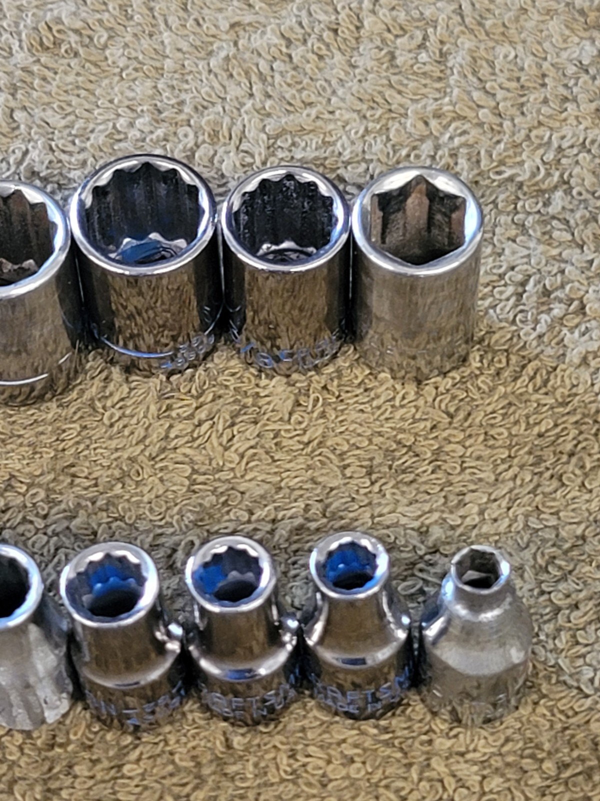 15 Craftsman 9/16″ to 5/32″ Sae Socket Set 1/4″ Drive G2 USA