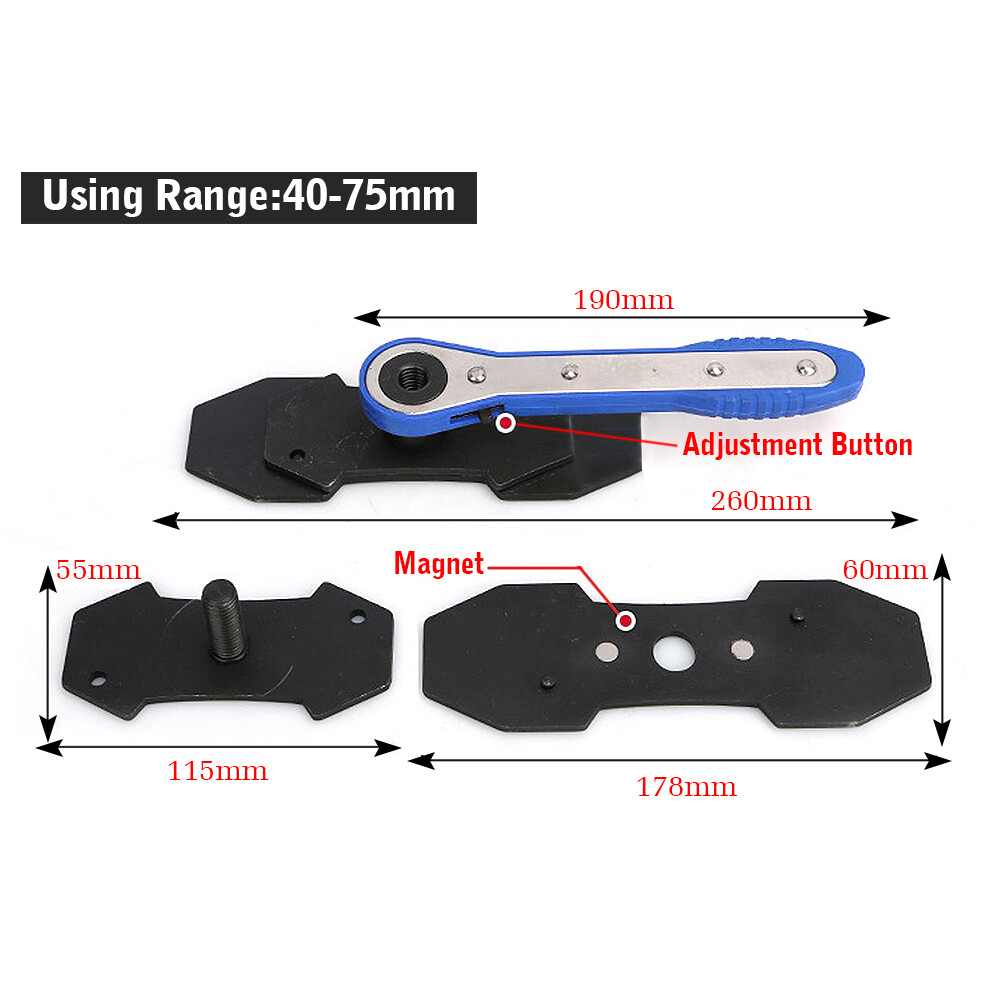 Ratcheting Brake Piston Spreader Wrench Caliper Pad Install Tool Press Ratchet