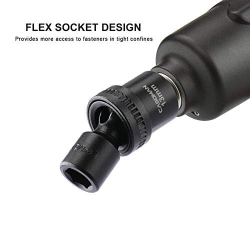 15 PCS 1/2″ Drive Universal Impact Socket Set, 6 Point Metric 10-24mm Tools