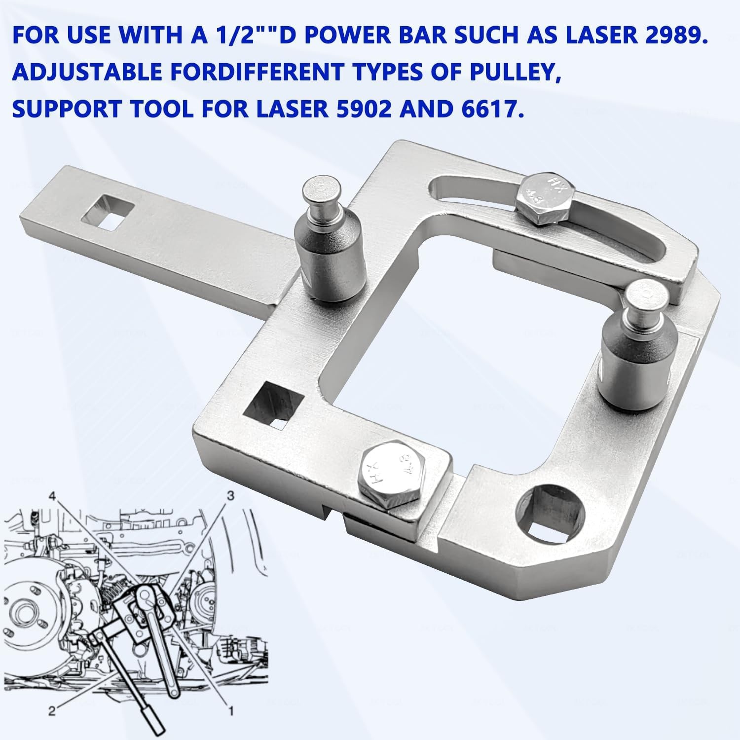 EN-49979 Crankshaft Pulley Holding Timing Tool Fit for Vauxhall Opel Chevrolet