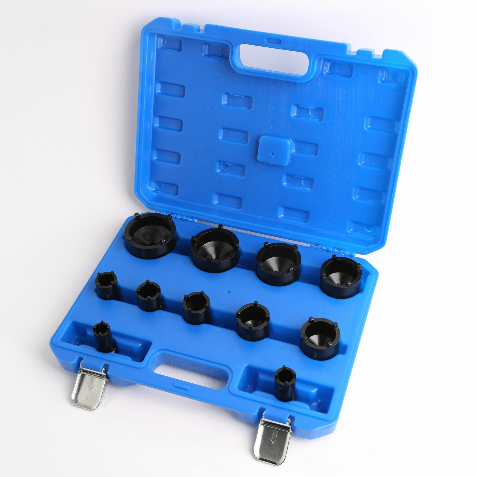 11Pcs 1/2In Drive Grooved Lock Nuts Socket Set 22-75 MM Lock Ball Joint Axles