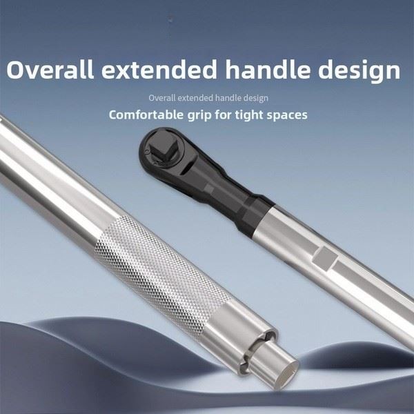 12 Inch 72 Tooth Ratchet Wrench Extended Handle for Tight Space Access