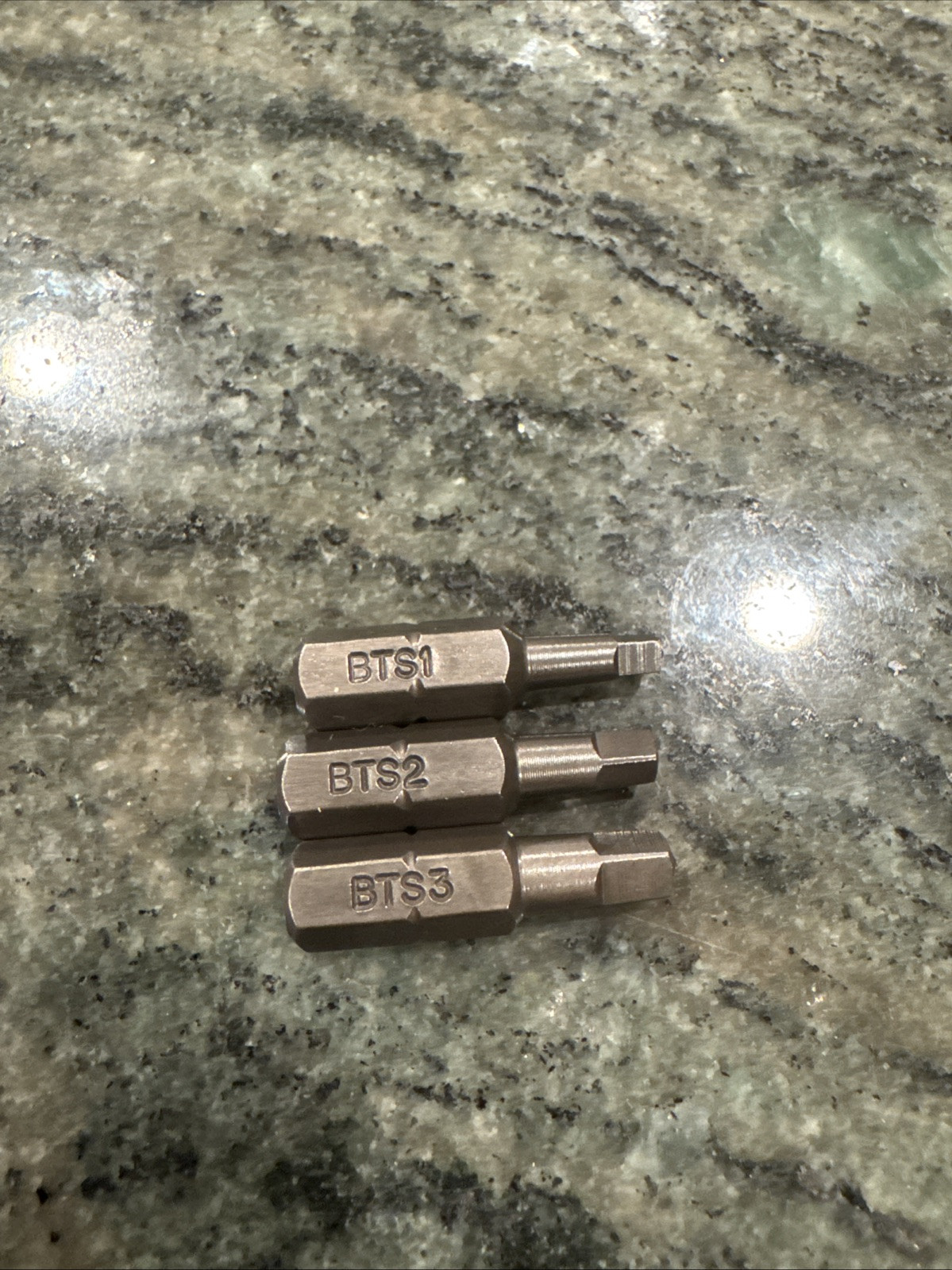 Snap-on 3 Piece 1/4″ Hex Drive #1-# 3 Square Bit Lot Set new