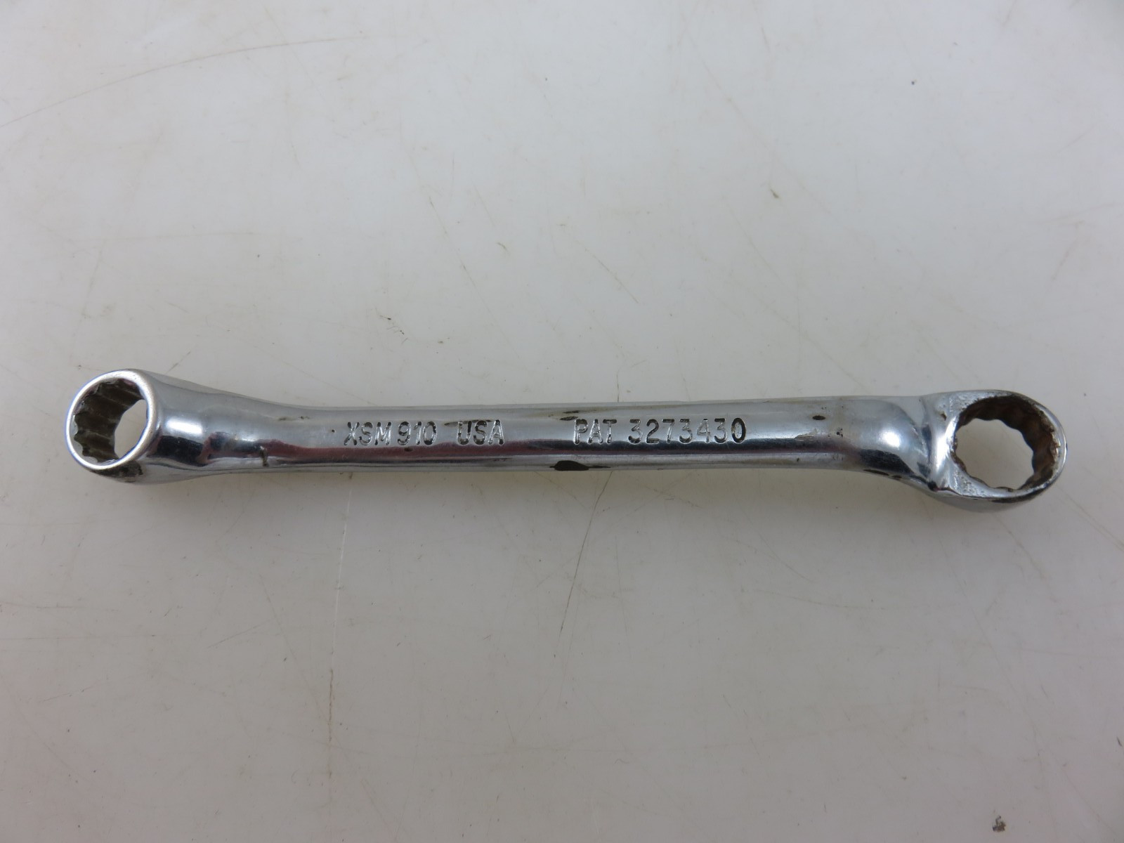 Snap-On XSM910 SHORT METRIC 10° Offset Box End Wrench 9mm x 10mm Vintage
