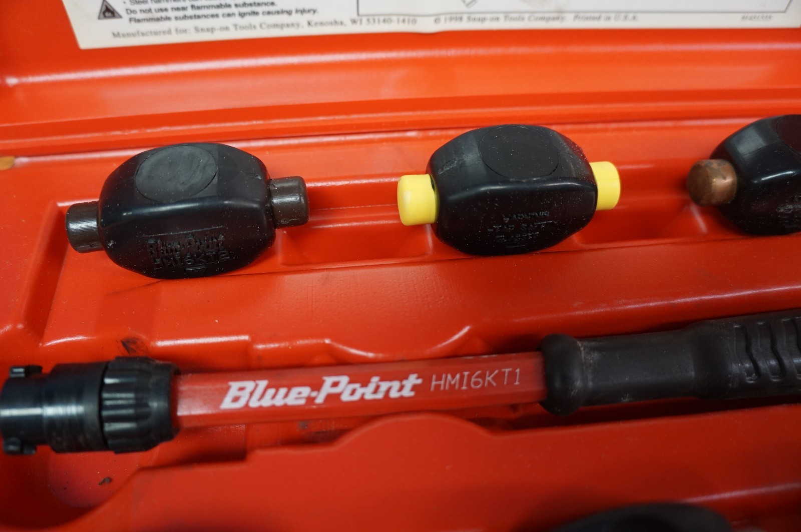 Blue Point HM16KT 7 Piece Micro Strike Changeable Head Mallet Set W/Case