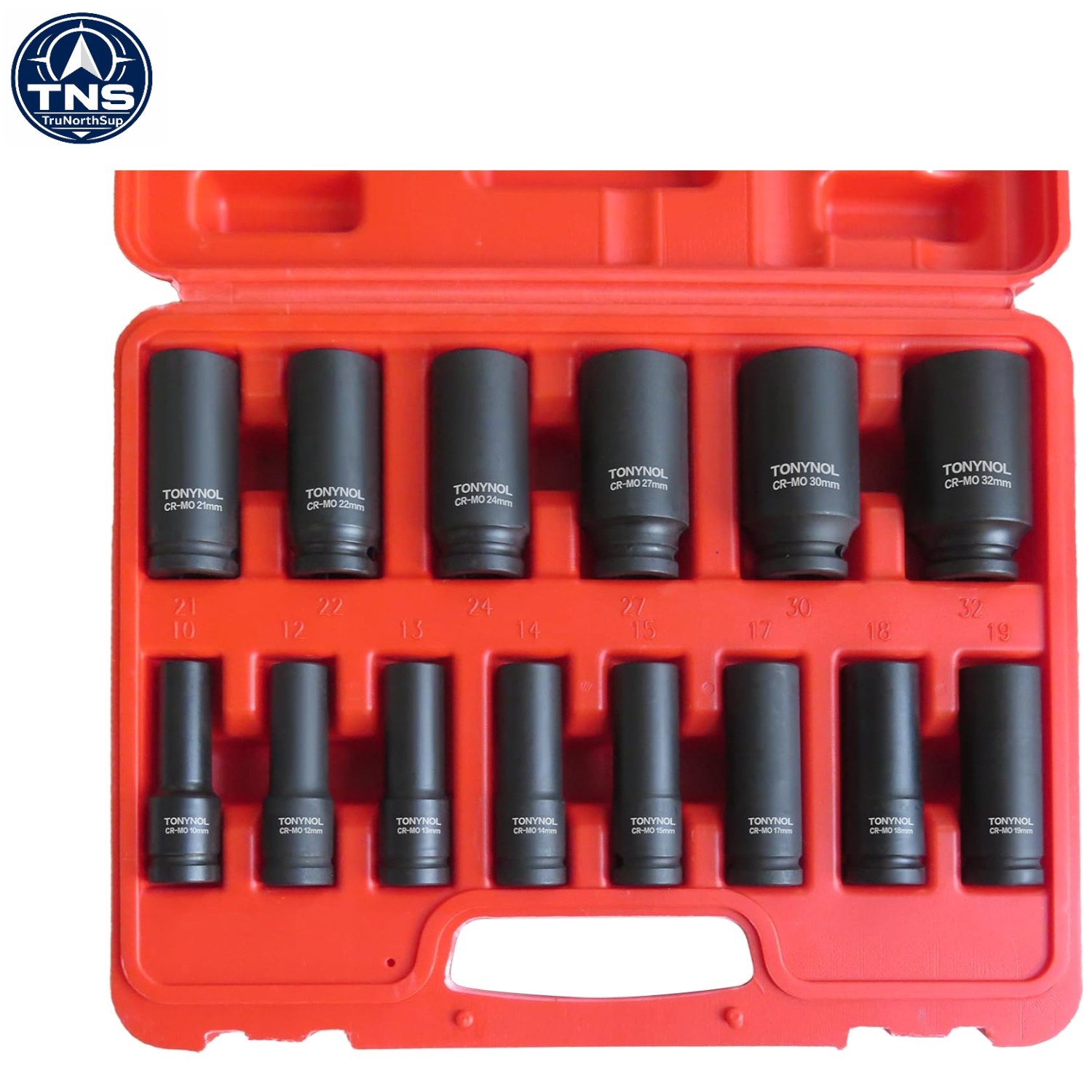 1/2 Inch Impact Socket Set – 14 Metric Sizes, Chrome Moly Steel Construction
