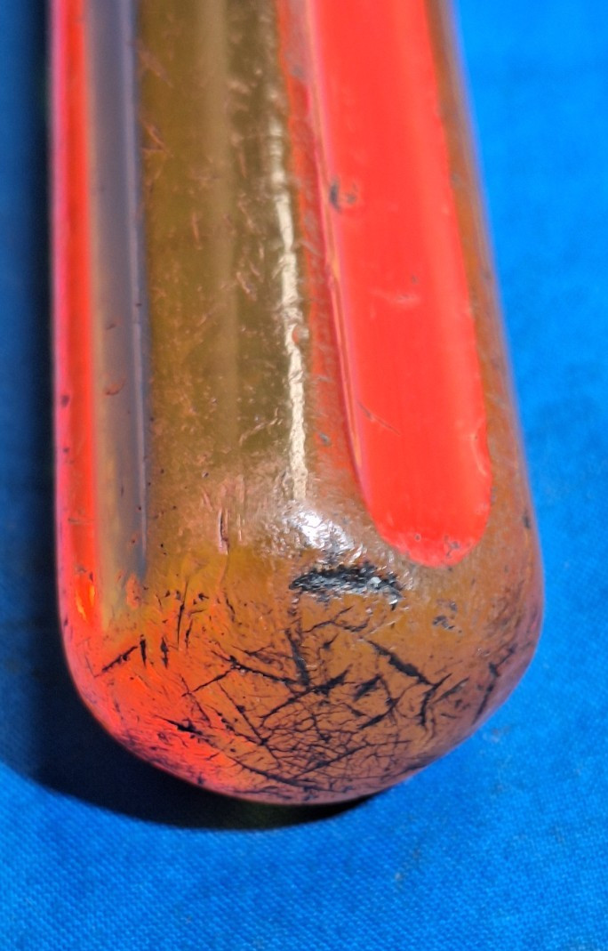 Vintage Mac Tools PB18 red and yellow handle pry bar 28″ long