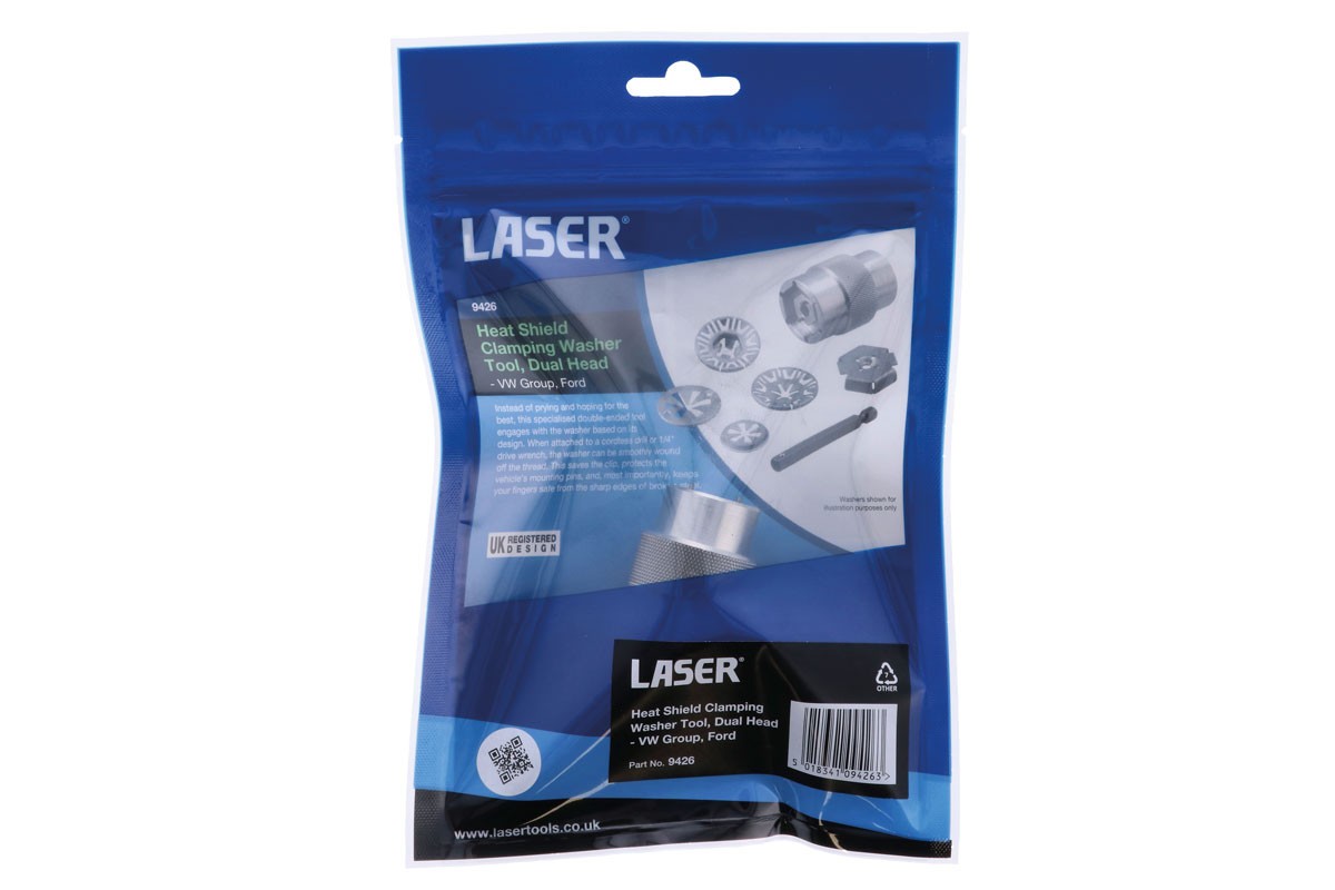 Laser Tools 9426 Heat Shield Clamping Washer Tool Dual Head Suits VW Group