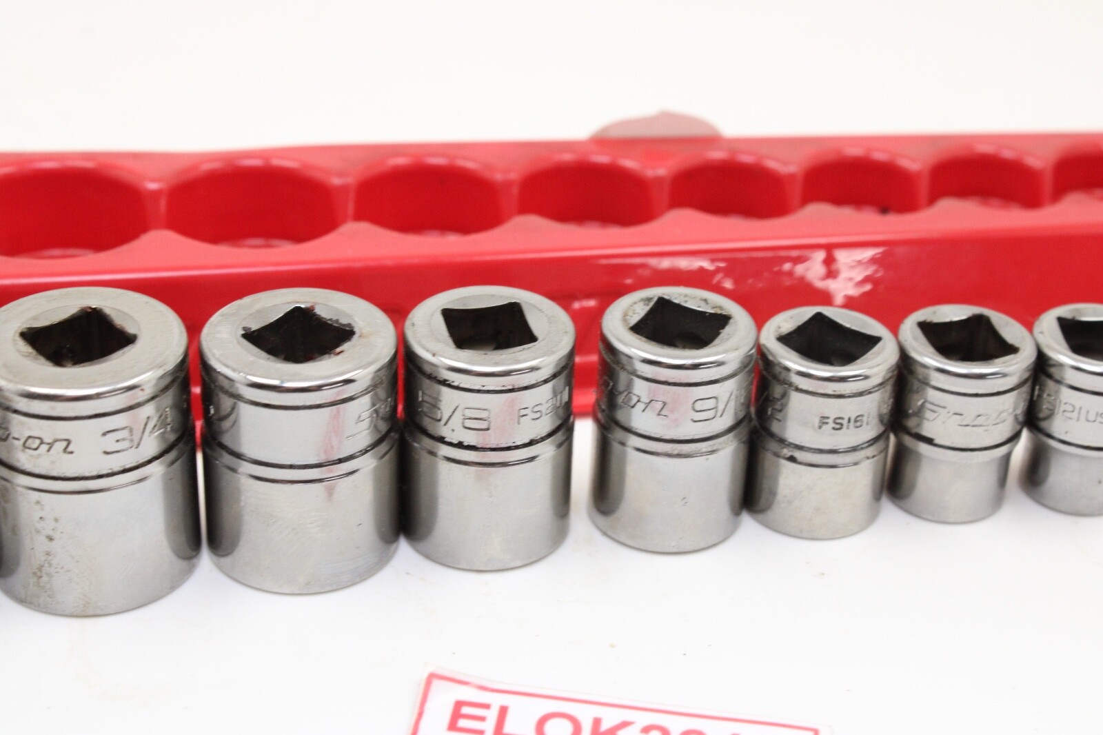 Snap On FS081-FS281 1/4″-78″ 3/8″ Drive 6 Point 11 Piece Shallow Sockets Set USA
