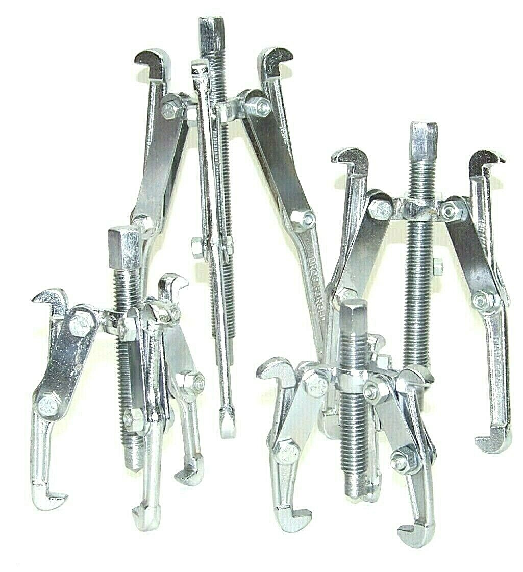 4 pcs Gear Puller 3″ 4″ 6″ 8″ with 3 Jaws Gear Bearing Race Pull Tool Kit