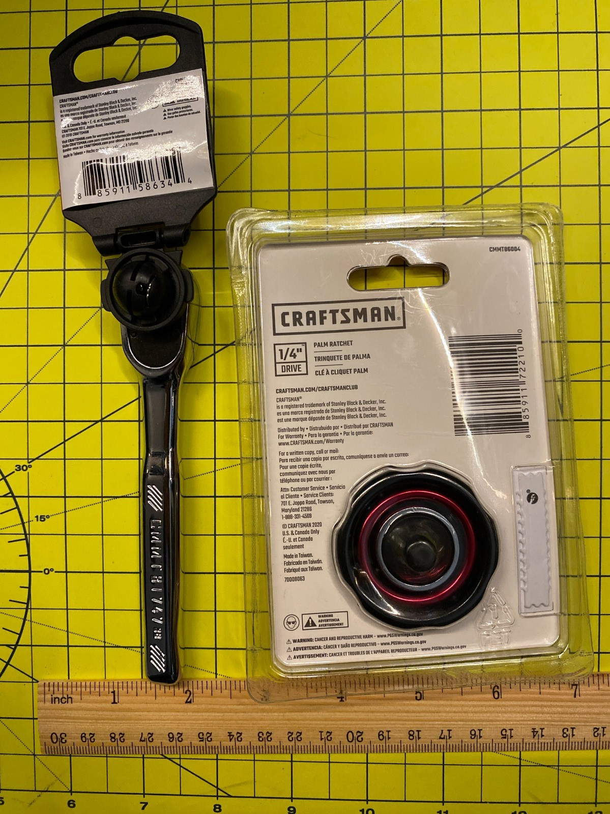 CRAFTSMAN Ratchet Wrench 1/4″ Drive CMMT81747 & 1/4″ Driv Palm Ratchet CMMT86004